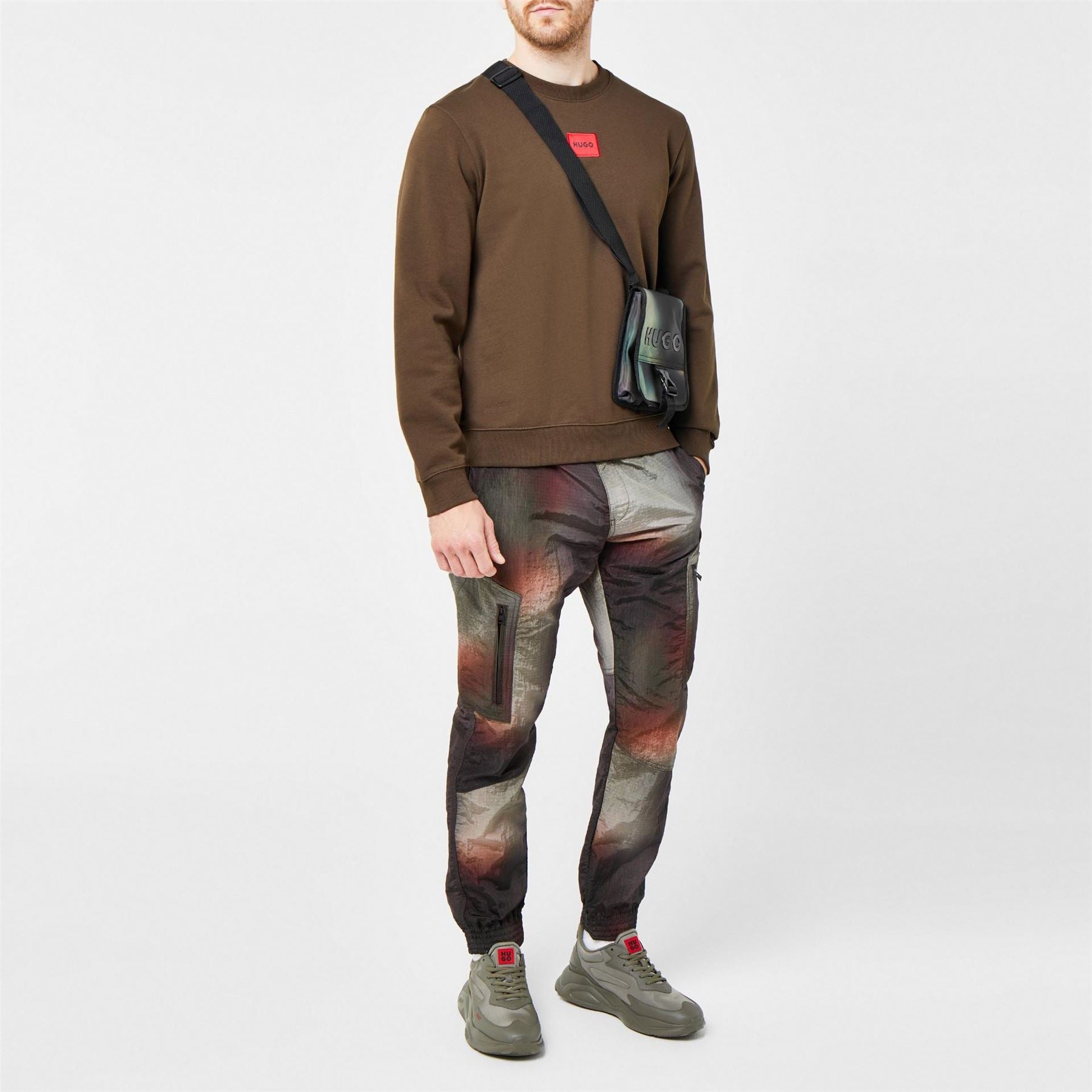 Hugo HUGO Long Sleeve Contemporary Sweatshirt   Crew Neck (Diragol)