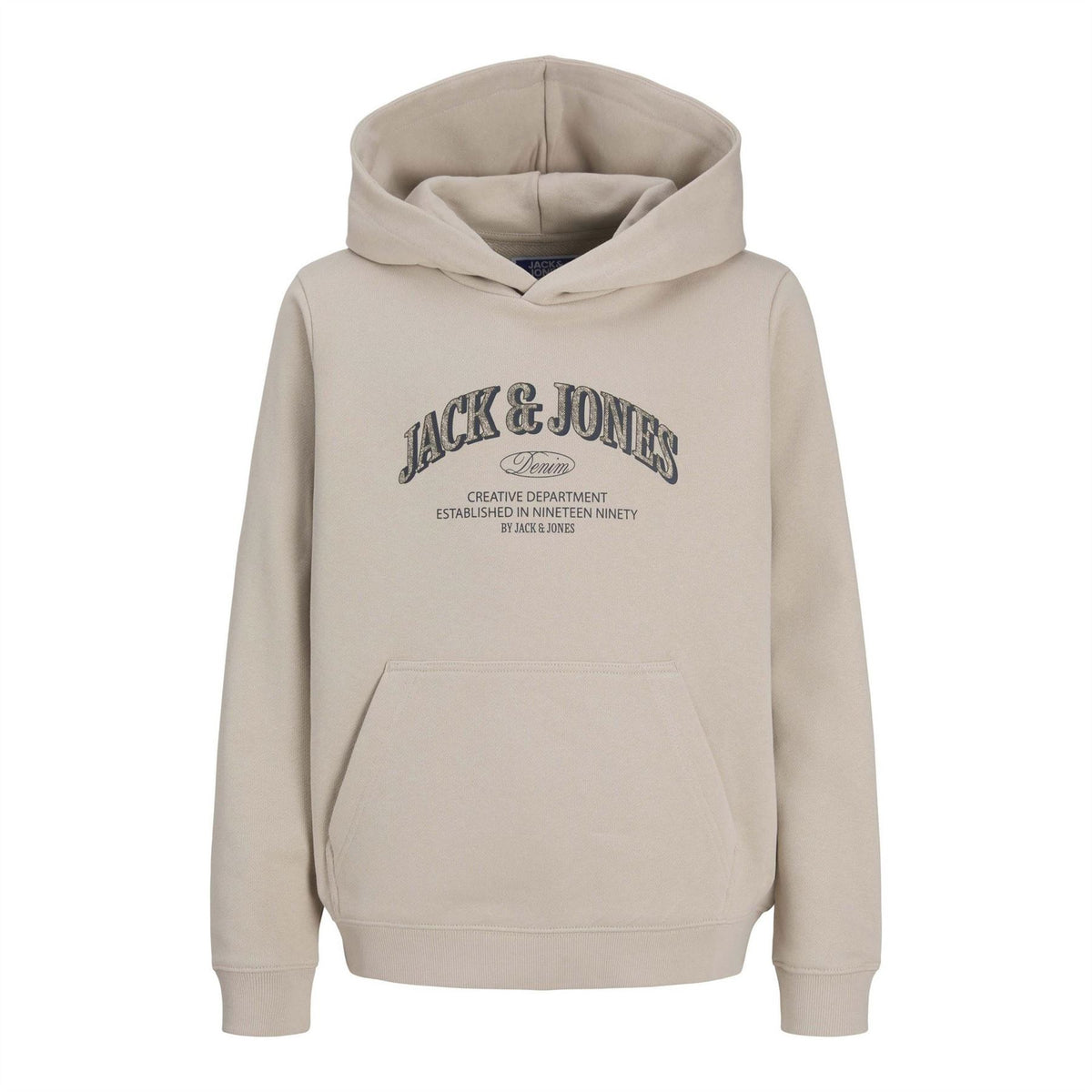 Jack and Jones Denver Wordmark Kangaroo Pocket Hoodie