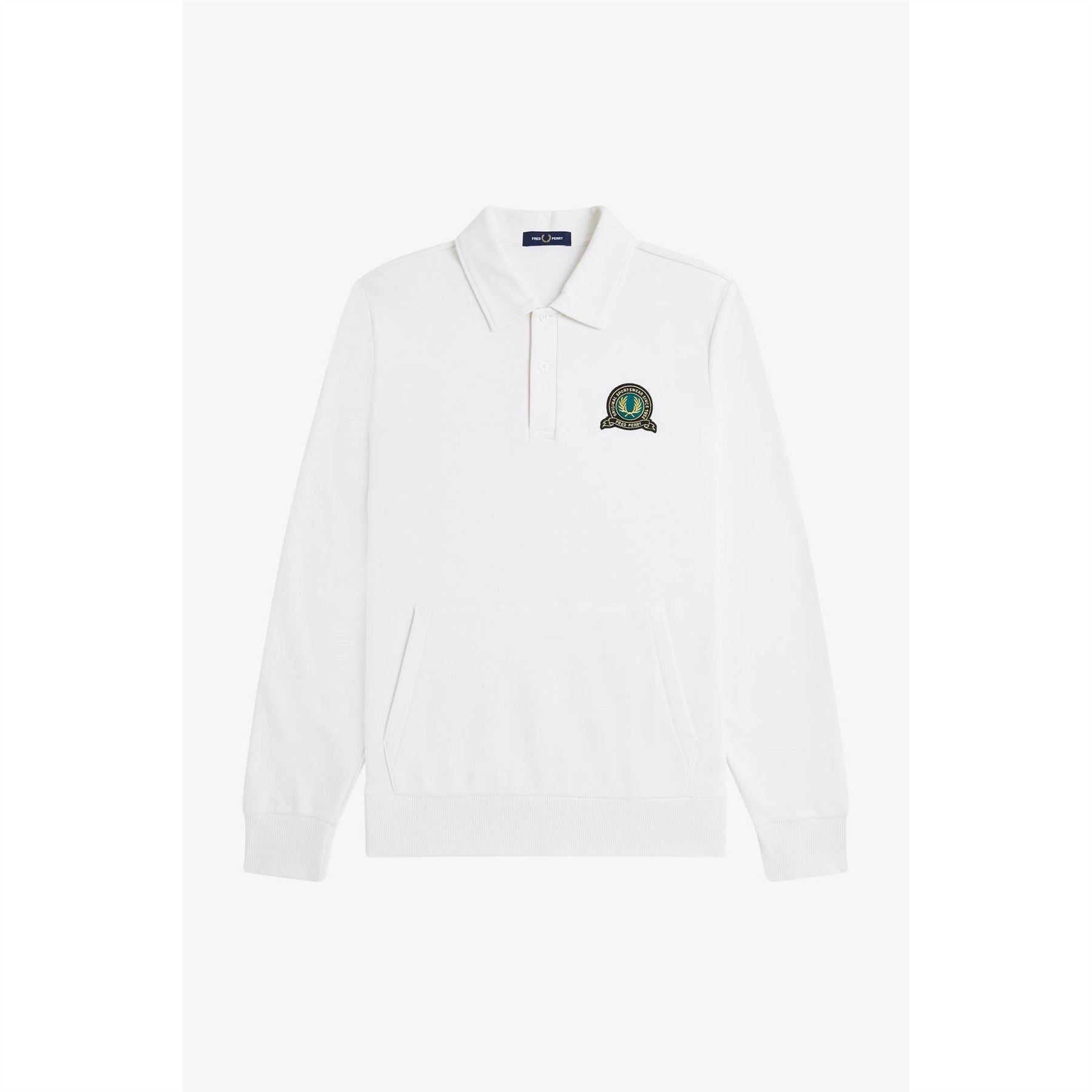 Fred Perry Badge Collar Crew Sweatshirt