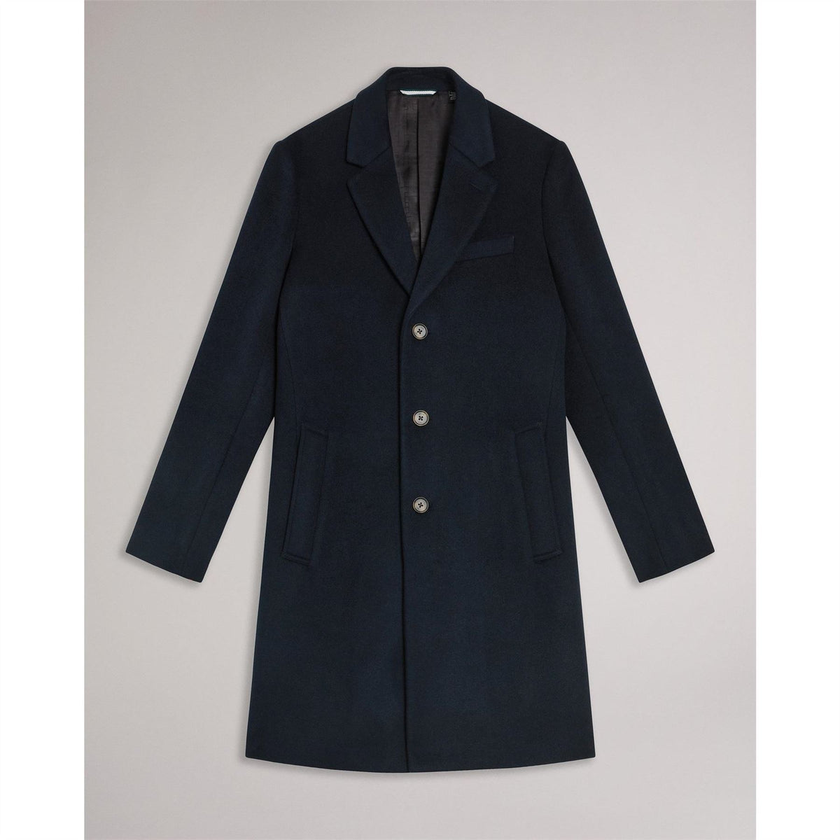 Ted Baker Solid Patterned Over Coat with Flap Pocket