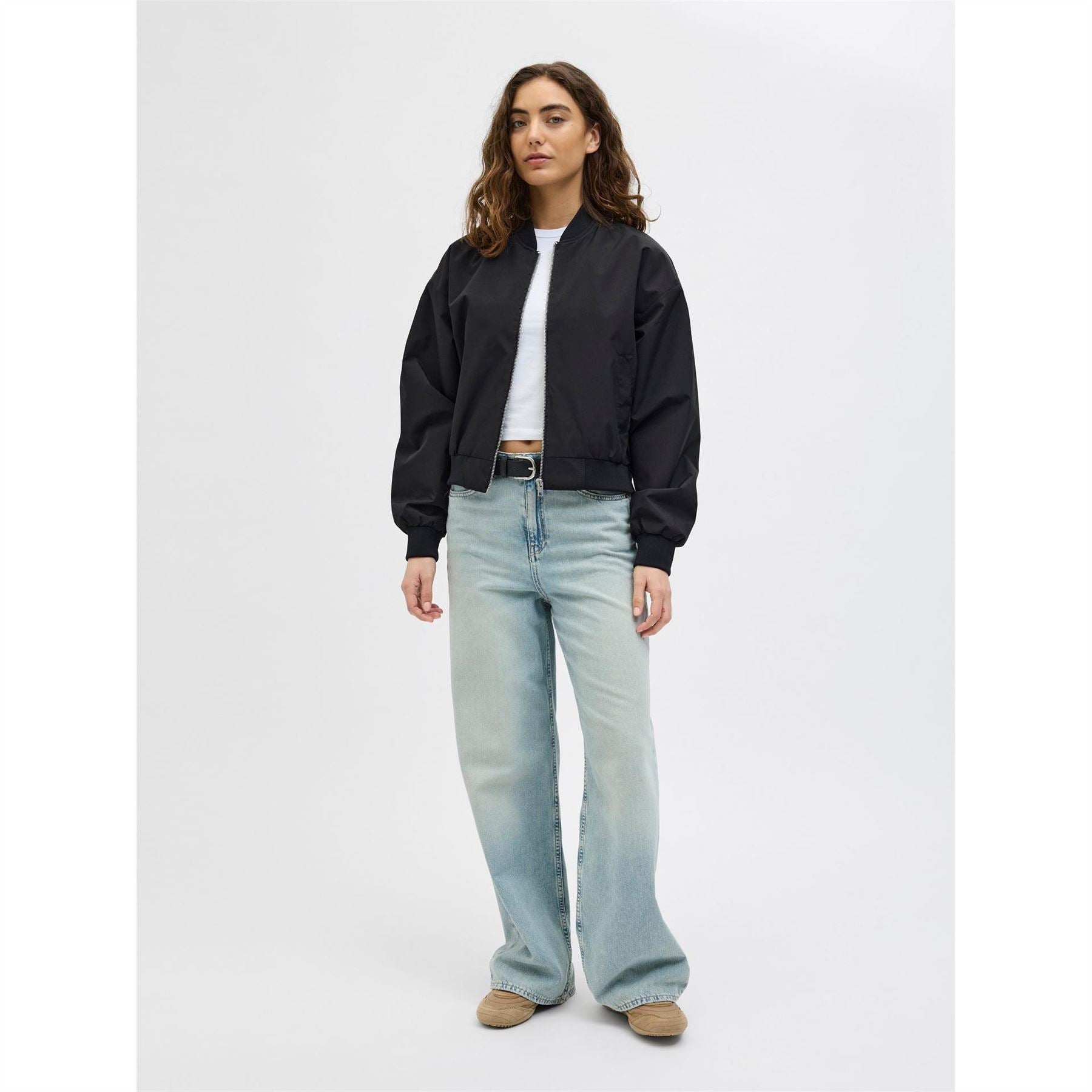 JJXX Ella Relaxed Fit Ribbed Cuff Bomber Jacket