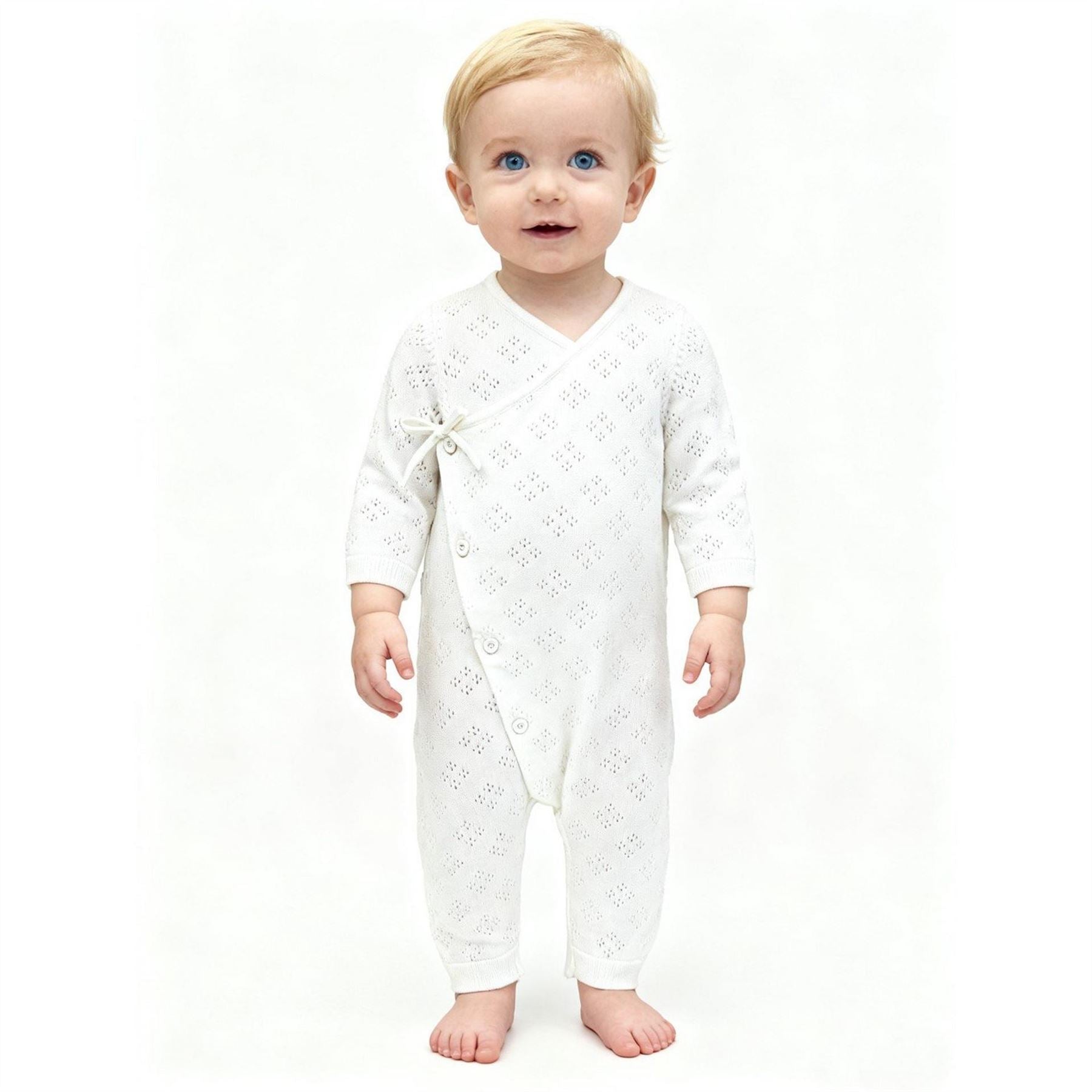 Jack Wills Cotton Long Sleeve Pointelle Sleep Suit