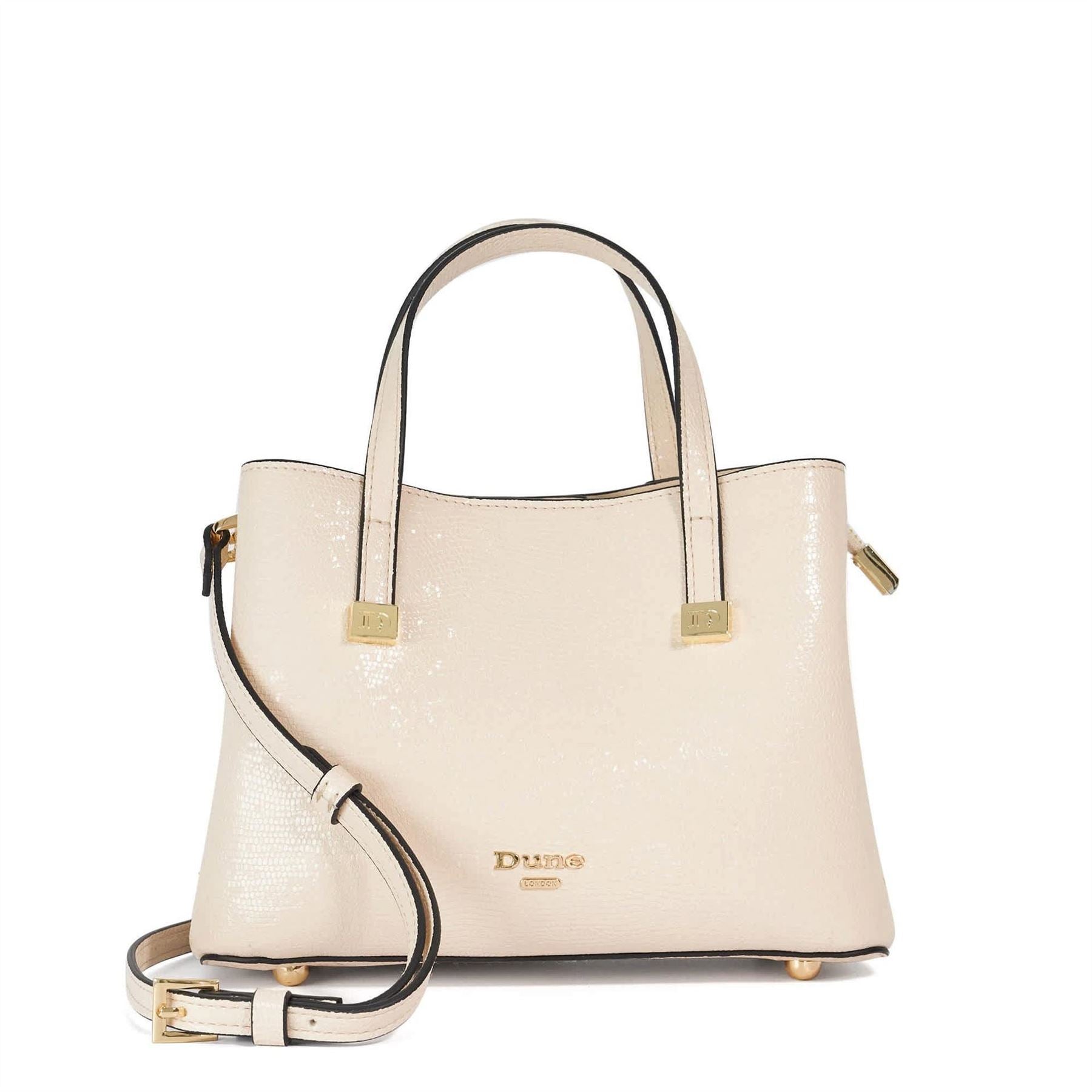 Dune London Dominantly Marble Patterned Tote with Gold Tone Hardware