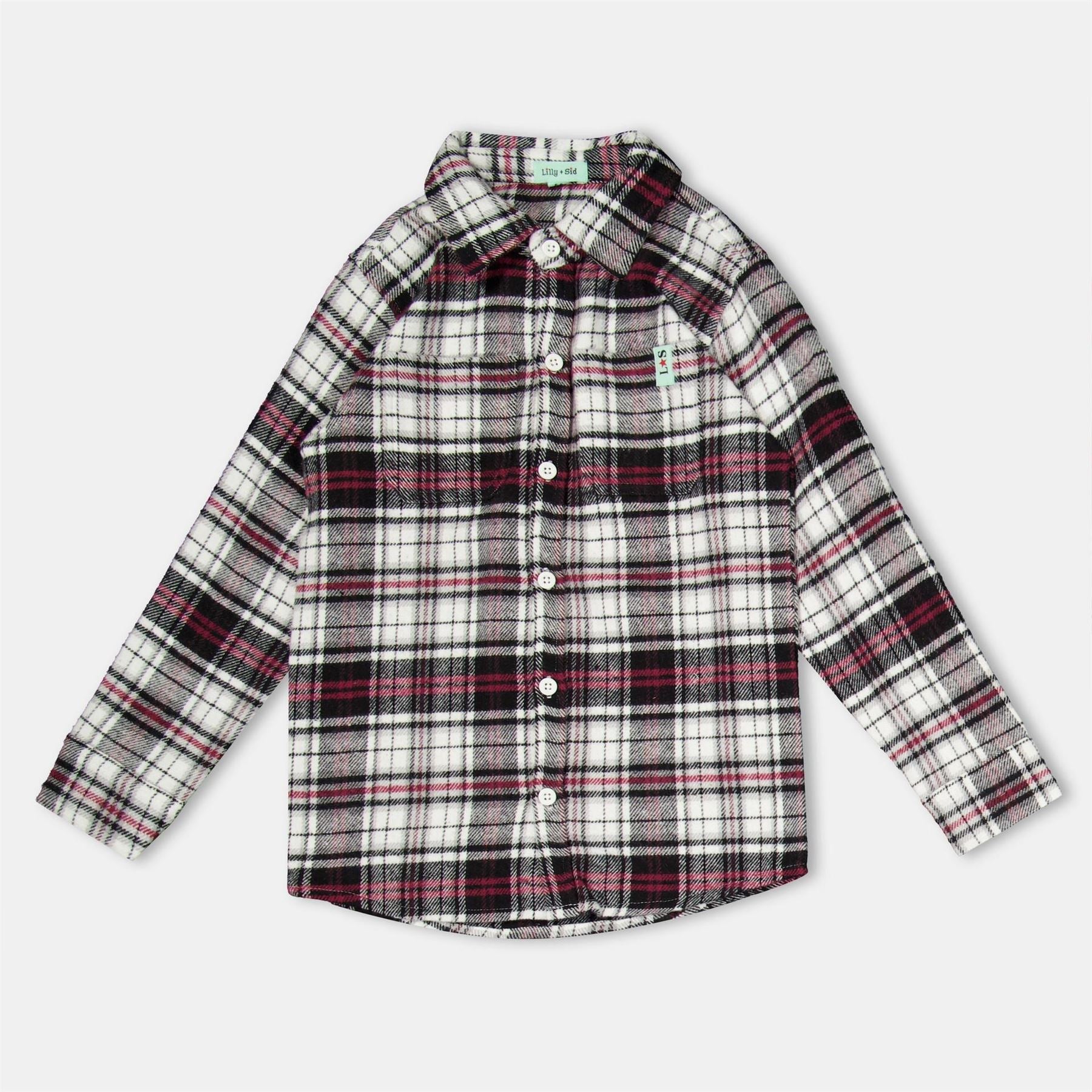 Lilly and Sid Flannel Long Sleeve Patterned Shirt