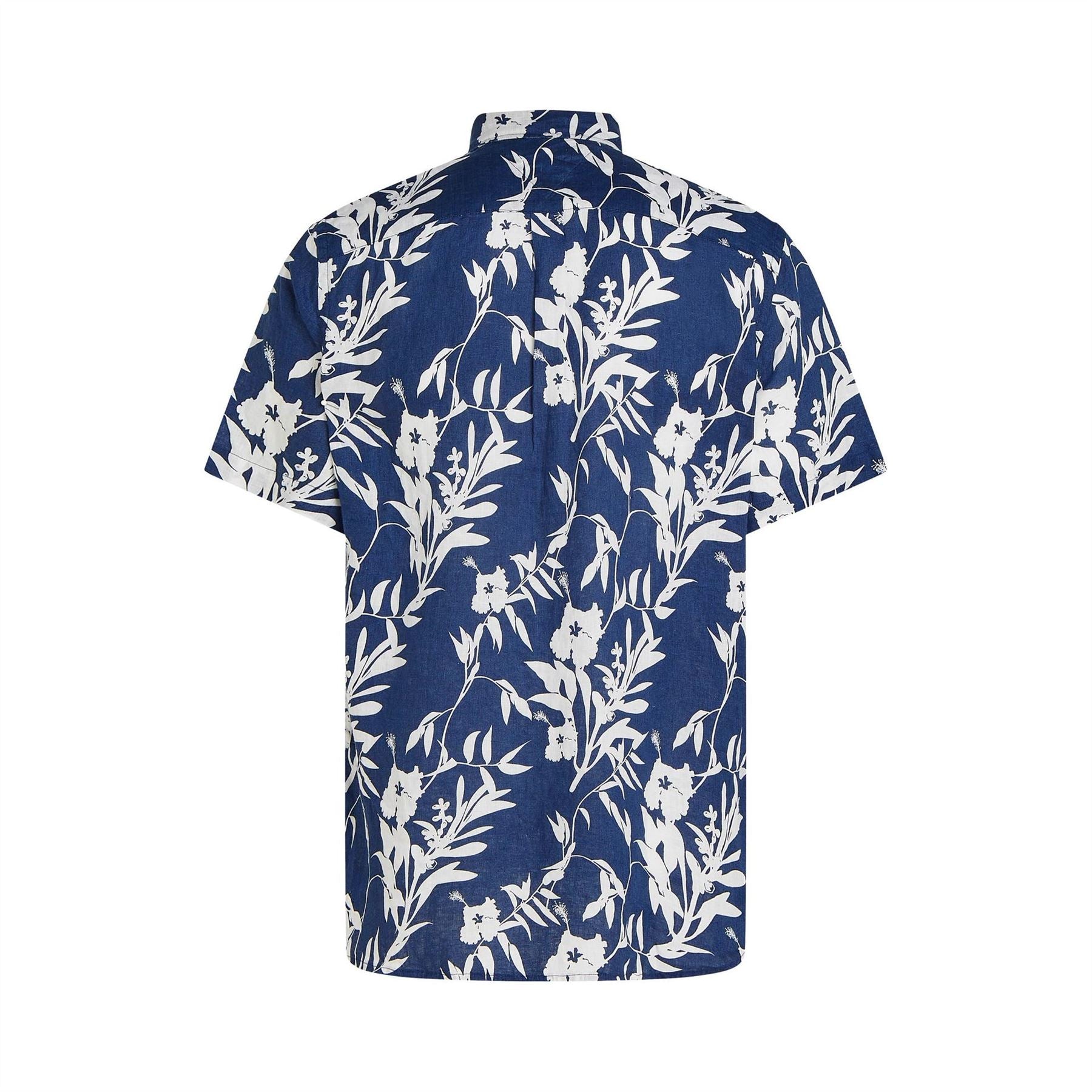Tommy Hilfiger Linen Tropical Print Short Sleeve Patterned Shirt