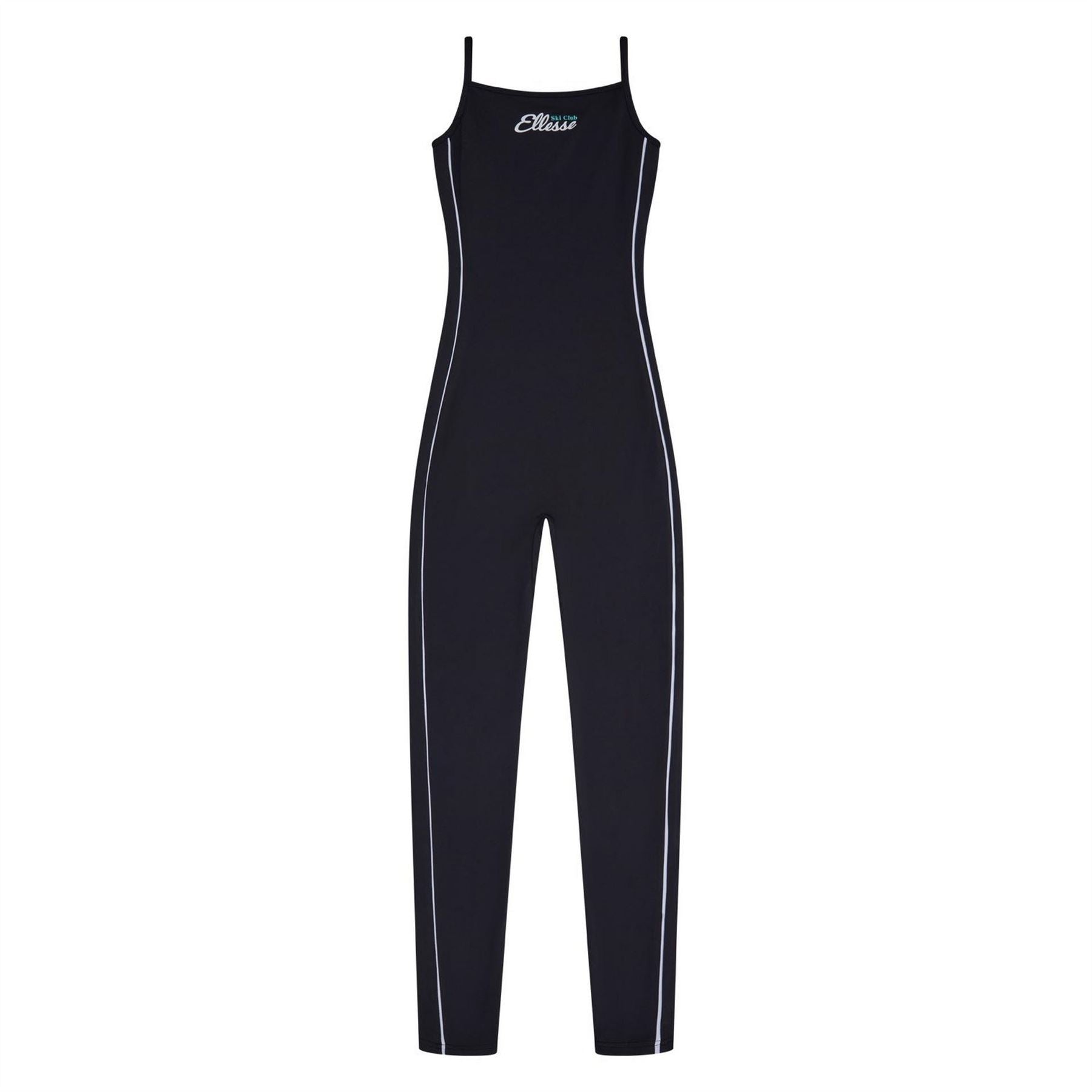Ellesse Solid Patterned Spaghetti Strap Jumpsuit
