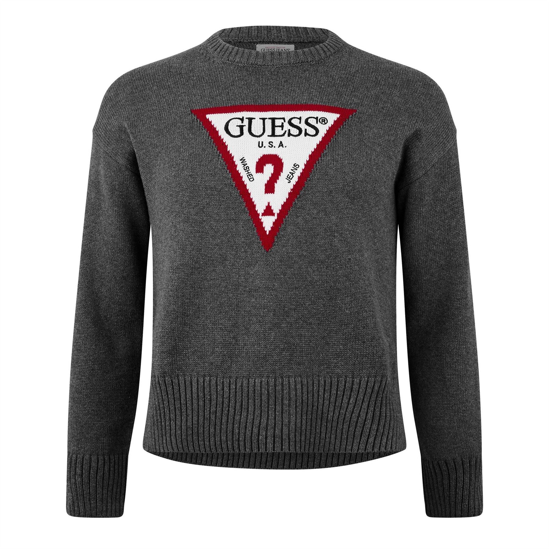 Guess Regular Fit Crew Neck Knit Sweater
