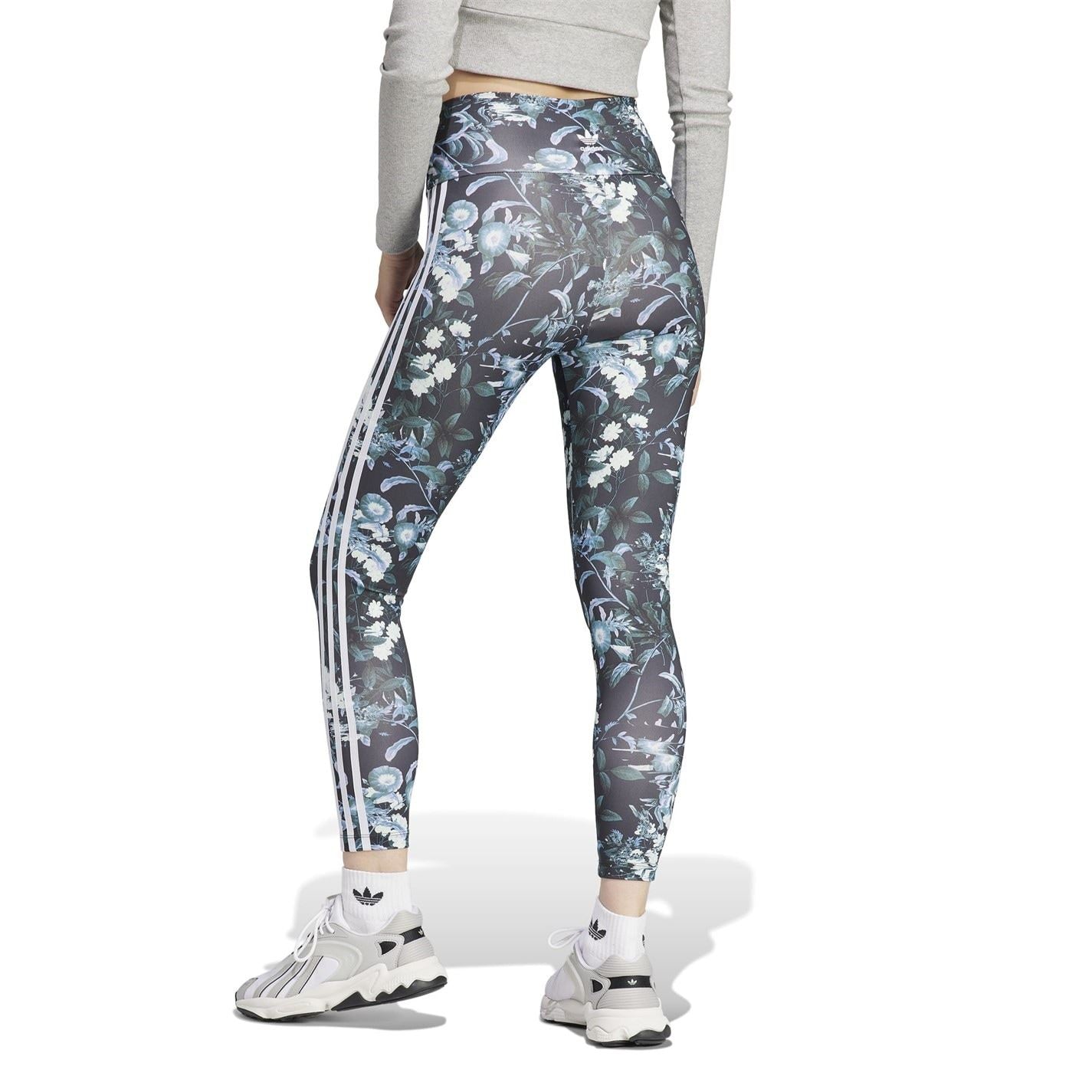 adidas Originals Flwer Side Stripes Floral Patterned Leggings