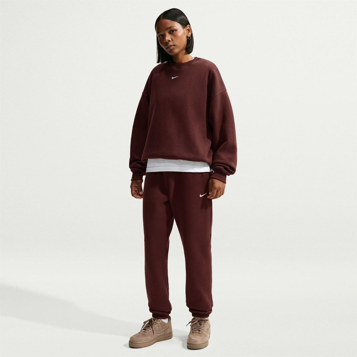 Nike Womens Sportswear Phoenix Fleece Mid Rise Sweatpants