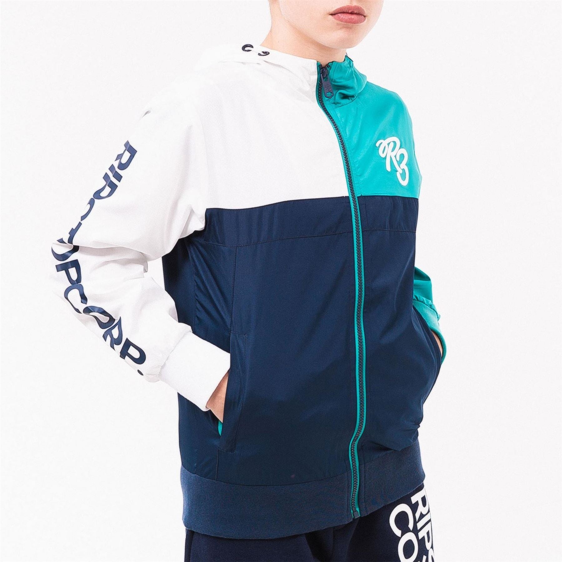 Ripstop Twinface Long Sleeve Hooded Windbreaker