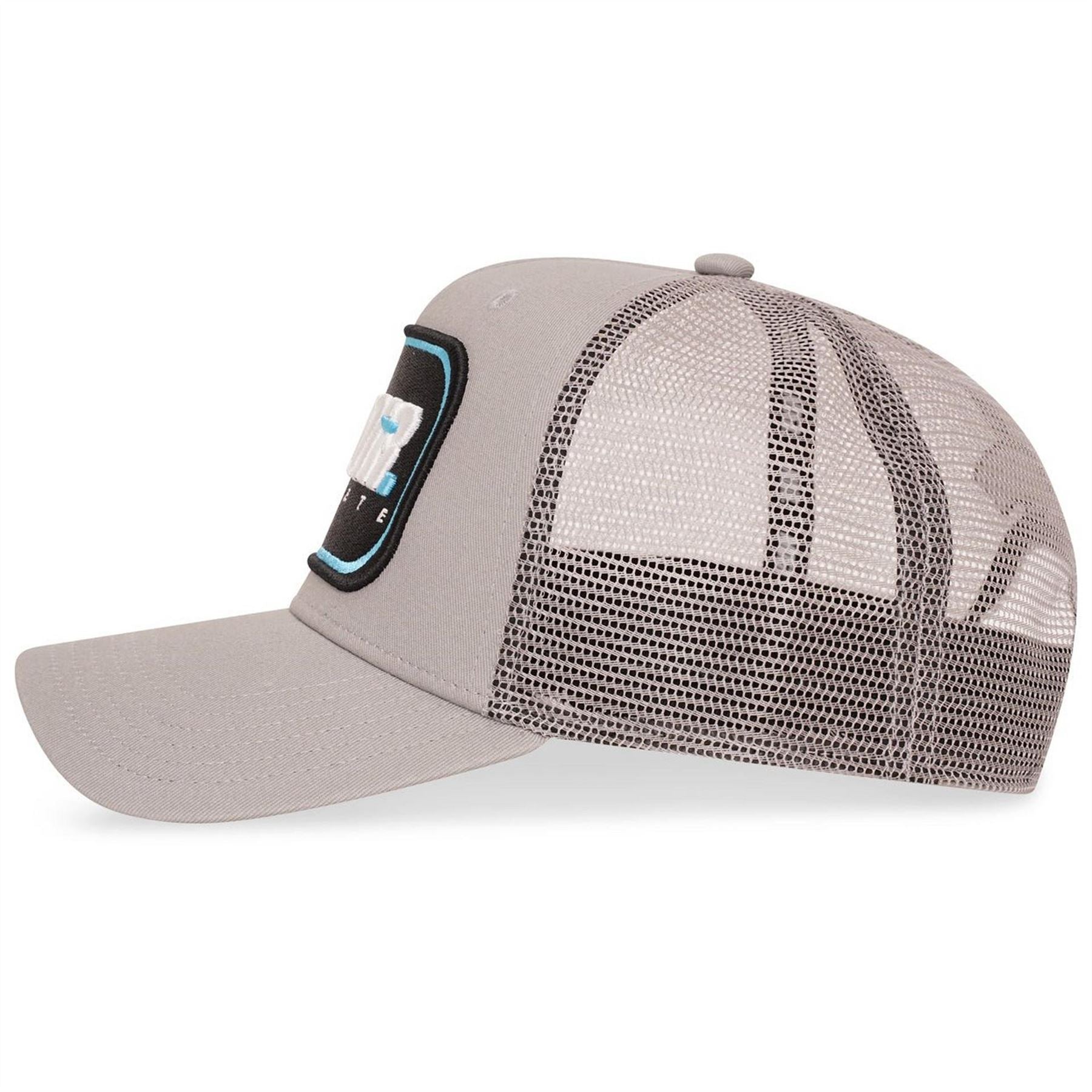 Societe Noir Logo Mesh Pre Curved Brim Trucker Cap