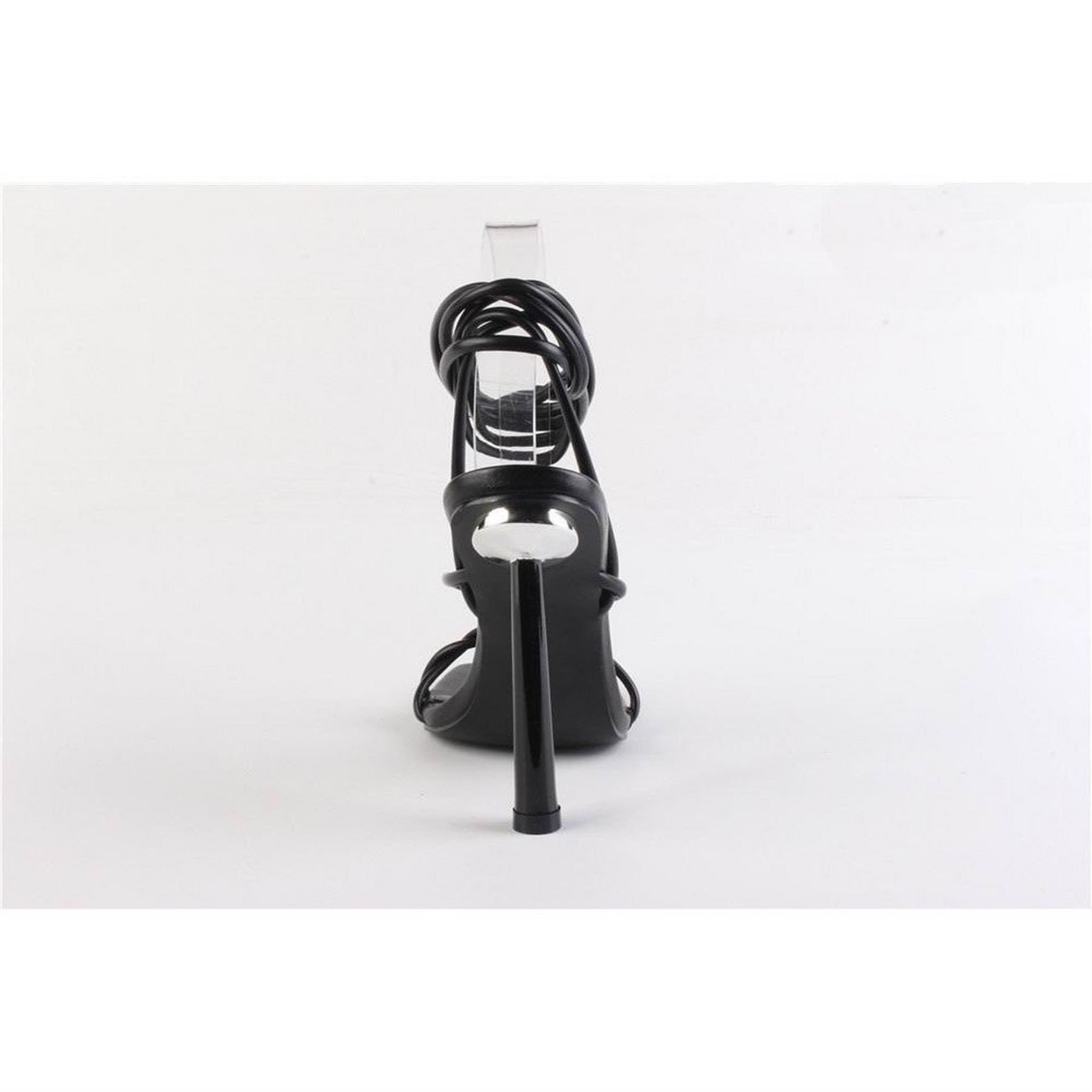 Chic Striped Gladiator Stiletto Heel Sandals