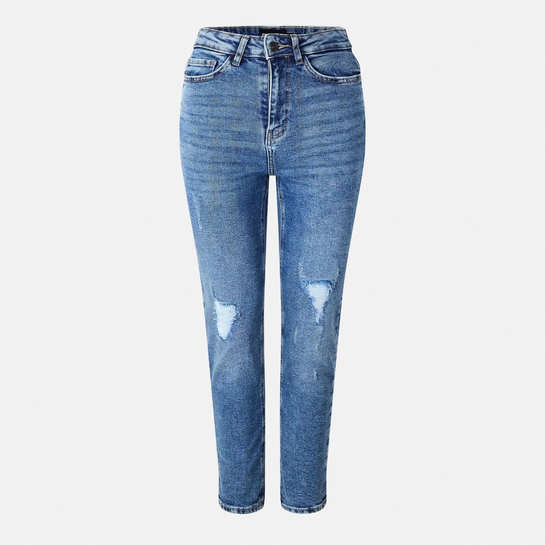 Pieces Distressed Slim Fit Jeans