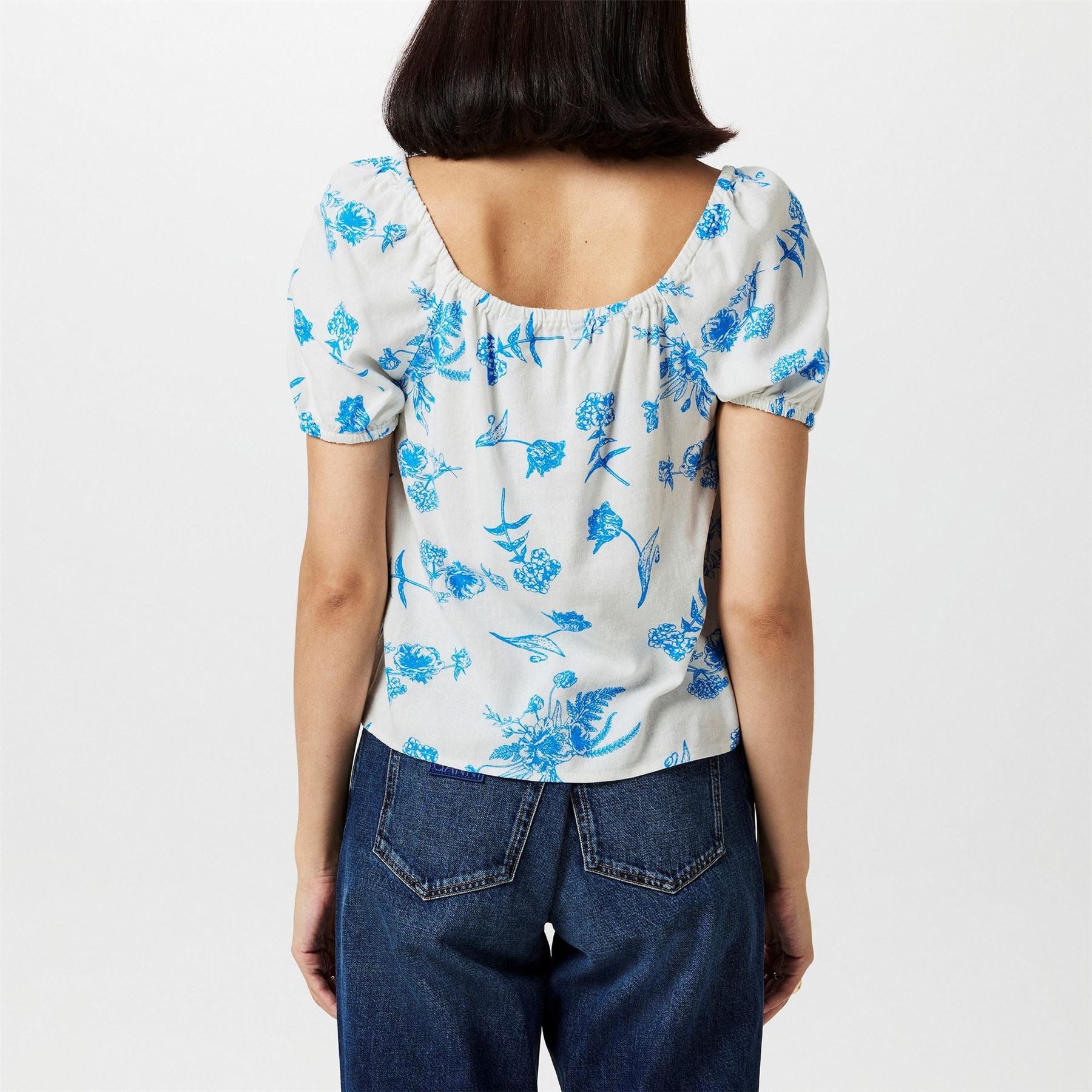 Vero Moda Short Sleeve Square Neck Blouse