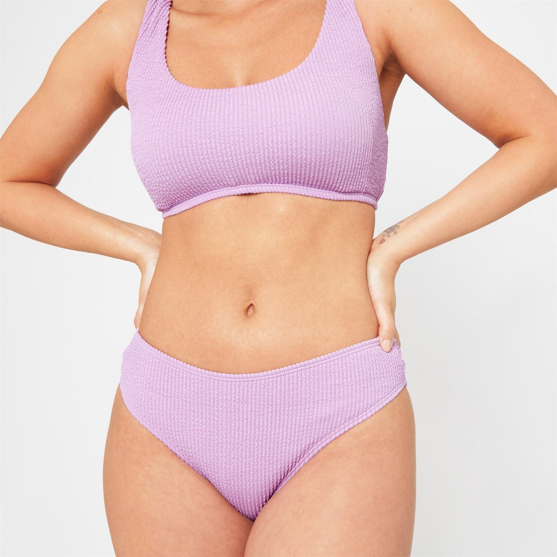 Be You Textured Bikini Bottoms