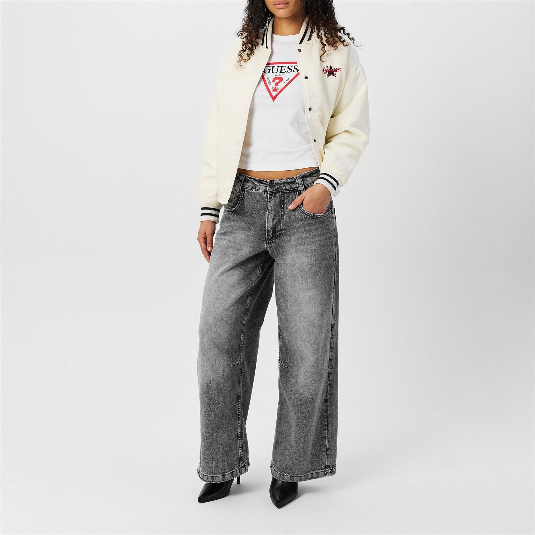 Guess Tri Icon Slim Fit Crew Neck T-Shirt