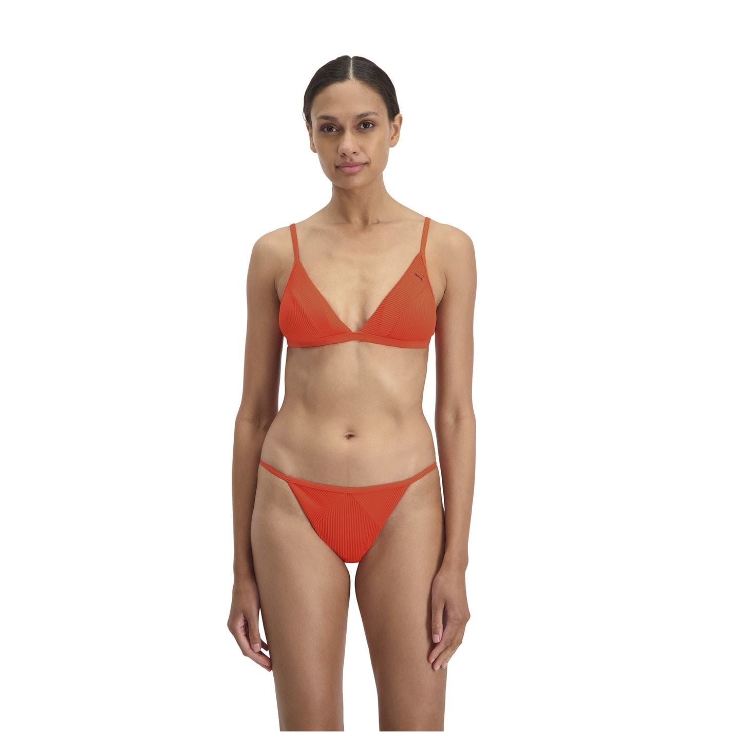 Puma Swim Ribbed Triangle Bikini Top