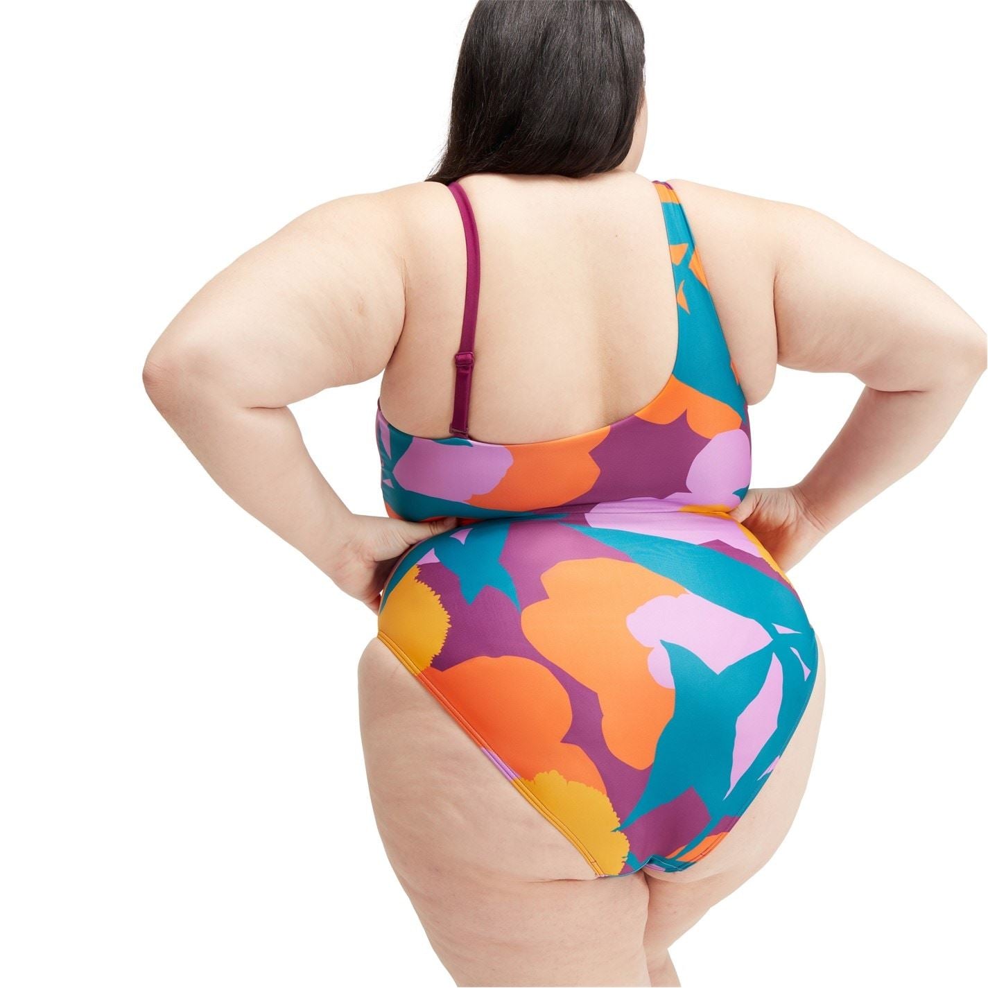 Speedo Allover Floral Patterned One-Piece Swimsuit