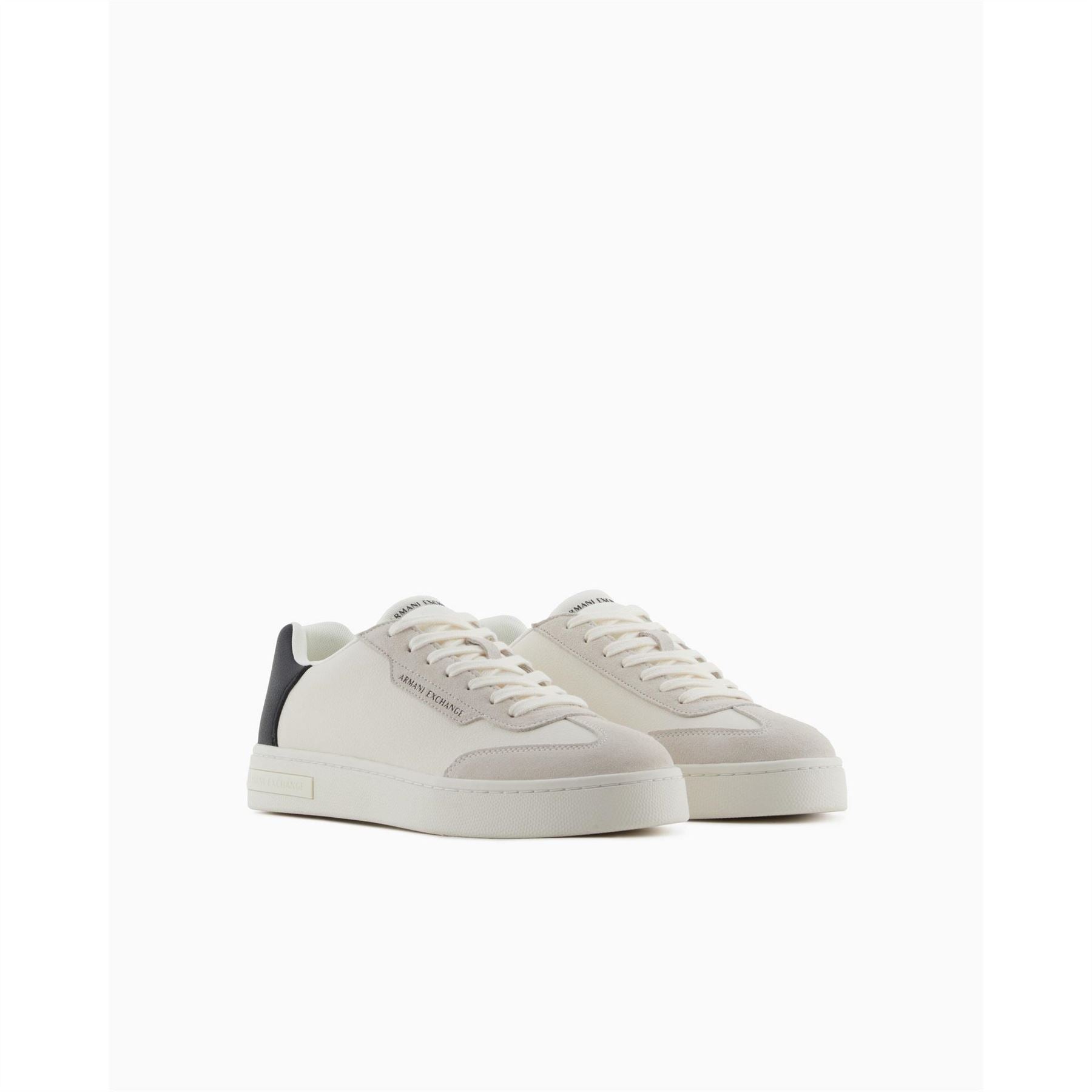 Armani Exchange Low Top Round Toe Flat Heel Sneakers