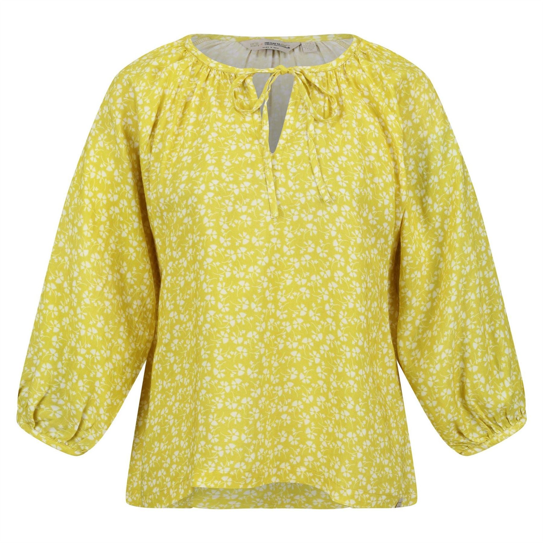 Regatta Orla Relaxed Fit Keyhole Neck Balloon Sleeve Blouse