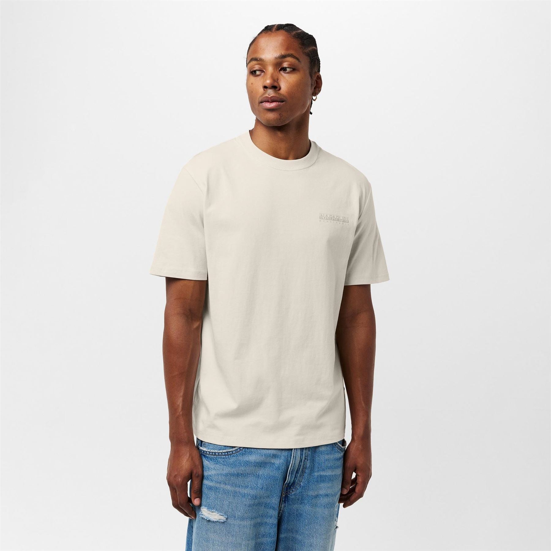 Napapijri Geographic Print Crew Neck Short Sleeve T-Shirt