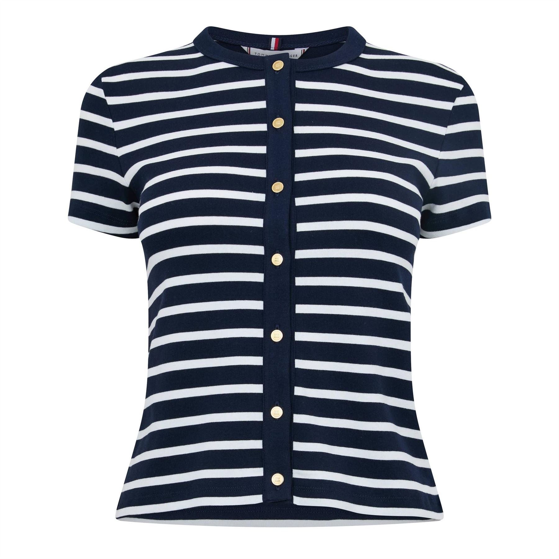 Tommy Hilfiger Gold Button Slim Fit T-Shirt