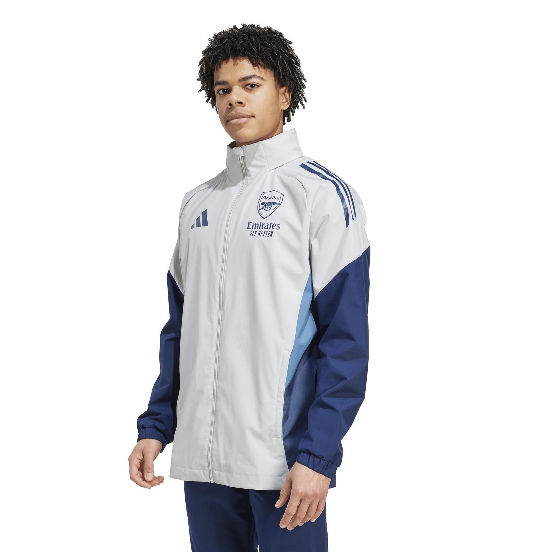 adidas AFC Colour Block Side Pocket Rain Coat