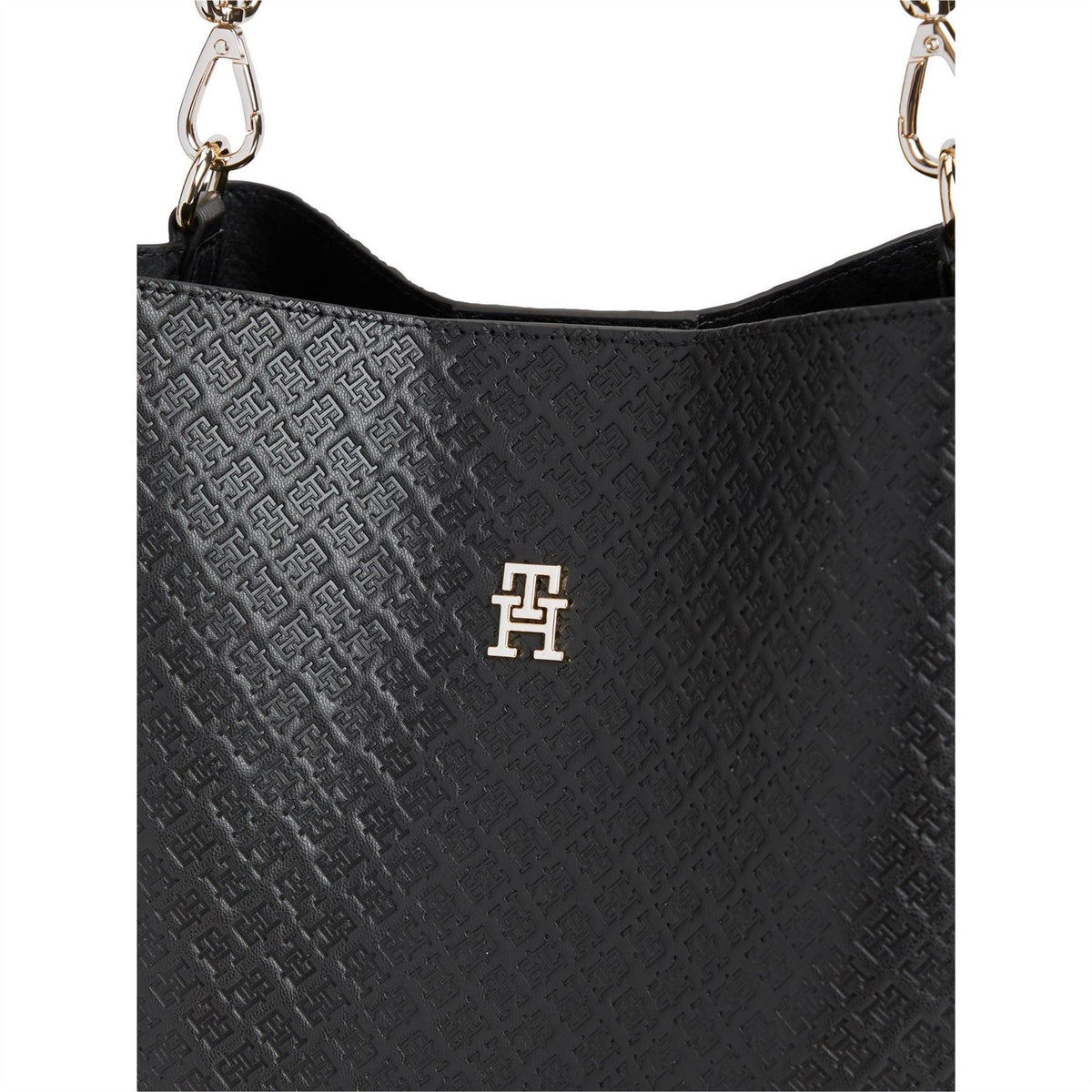 Tommy Hilfiger Icon Satchel Mono Faux Leather Shoulder Bag