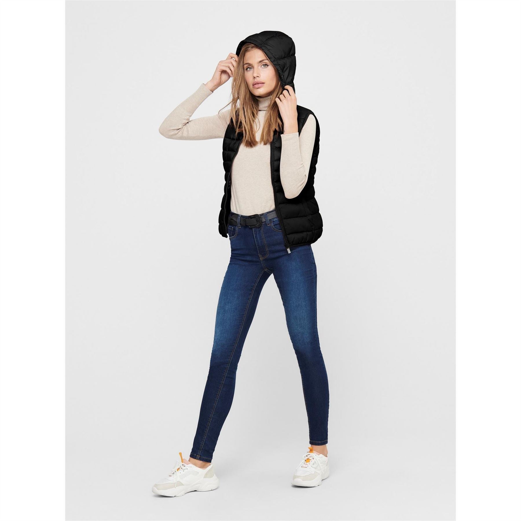 Only Tahoe Full Zip Quilted Hooded Gilet