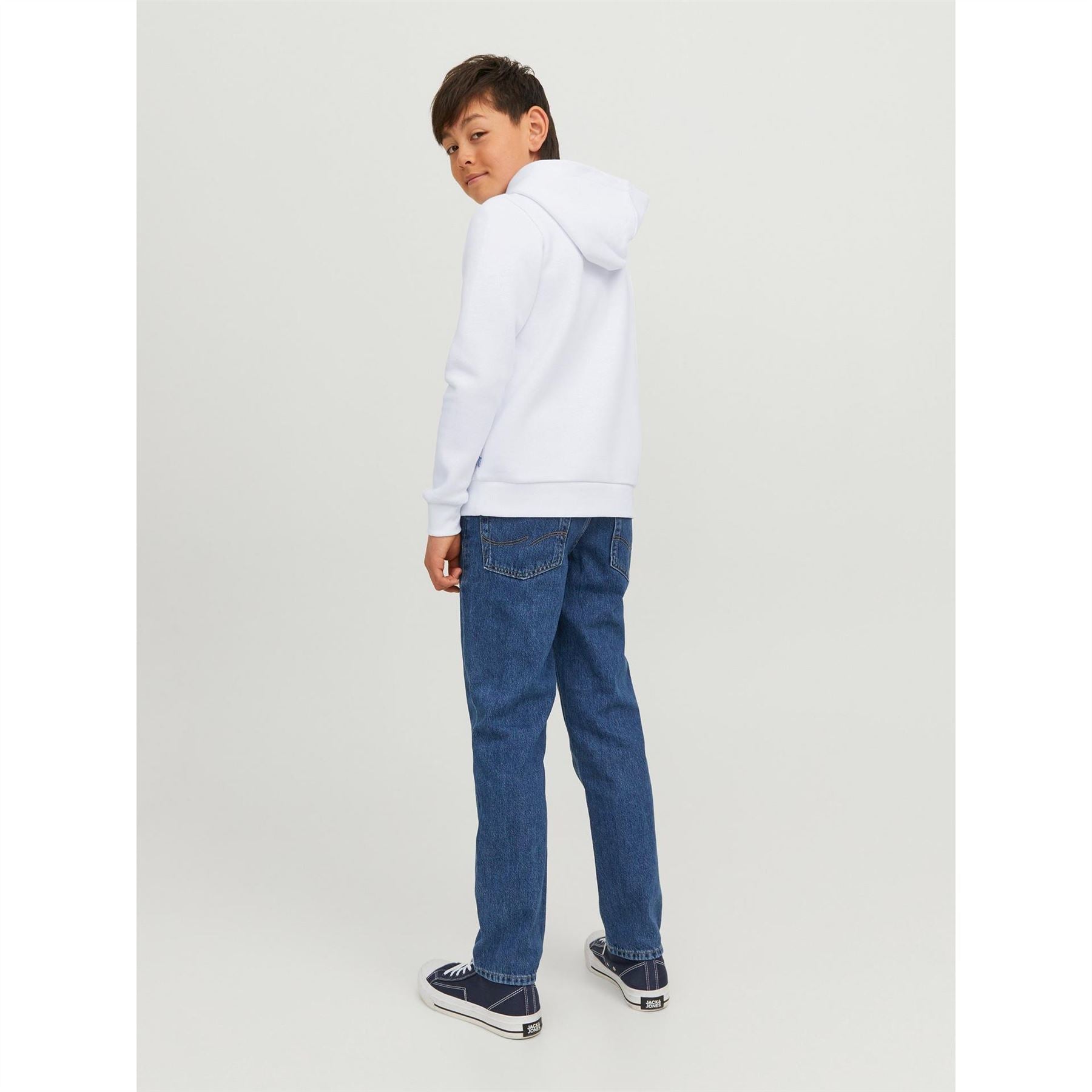 Jack and Jones Play Logo Print Hooded Sweatshirt