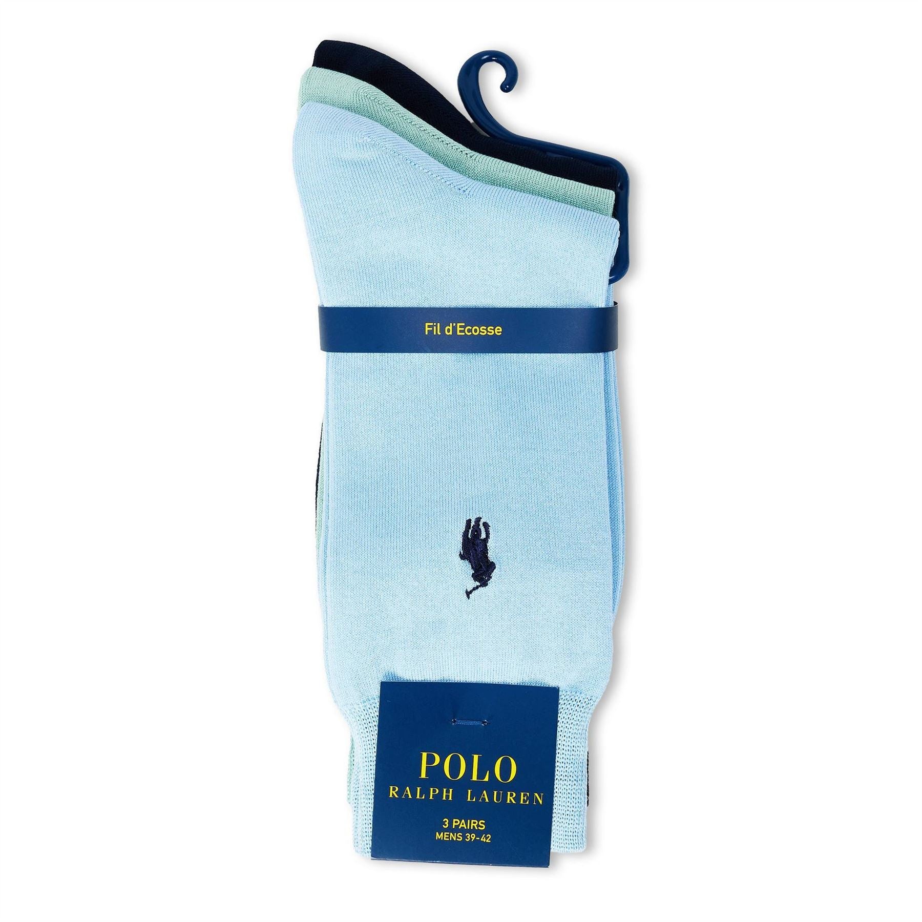 Polo Ralph Lauren 3 Pack Mercerised Cotton Crew Socks