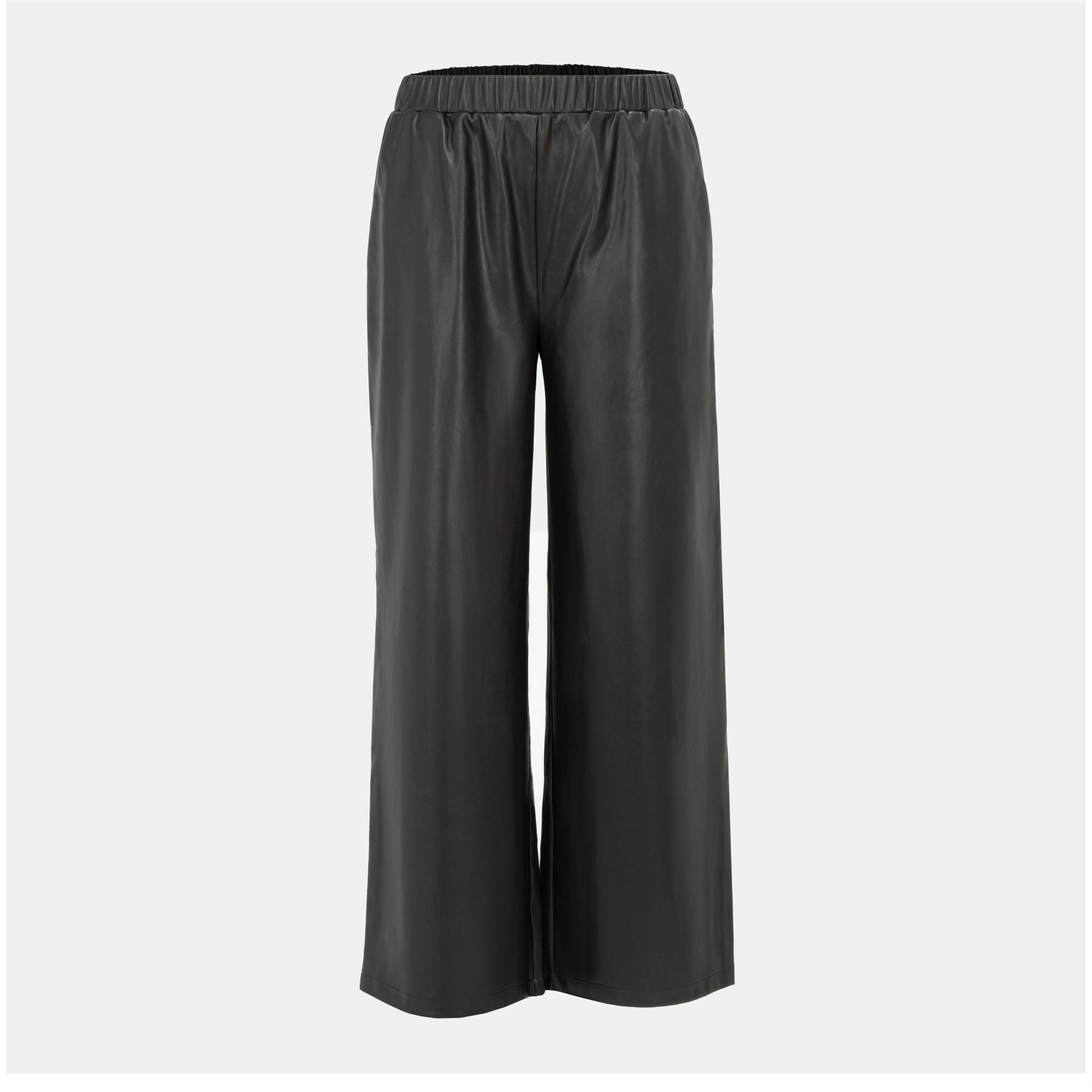 I Saw It First Solid Patterned Wide Leg Trousers