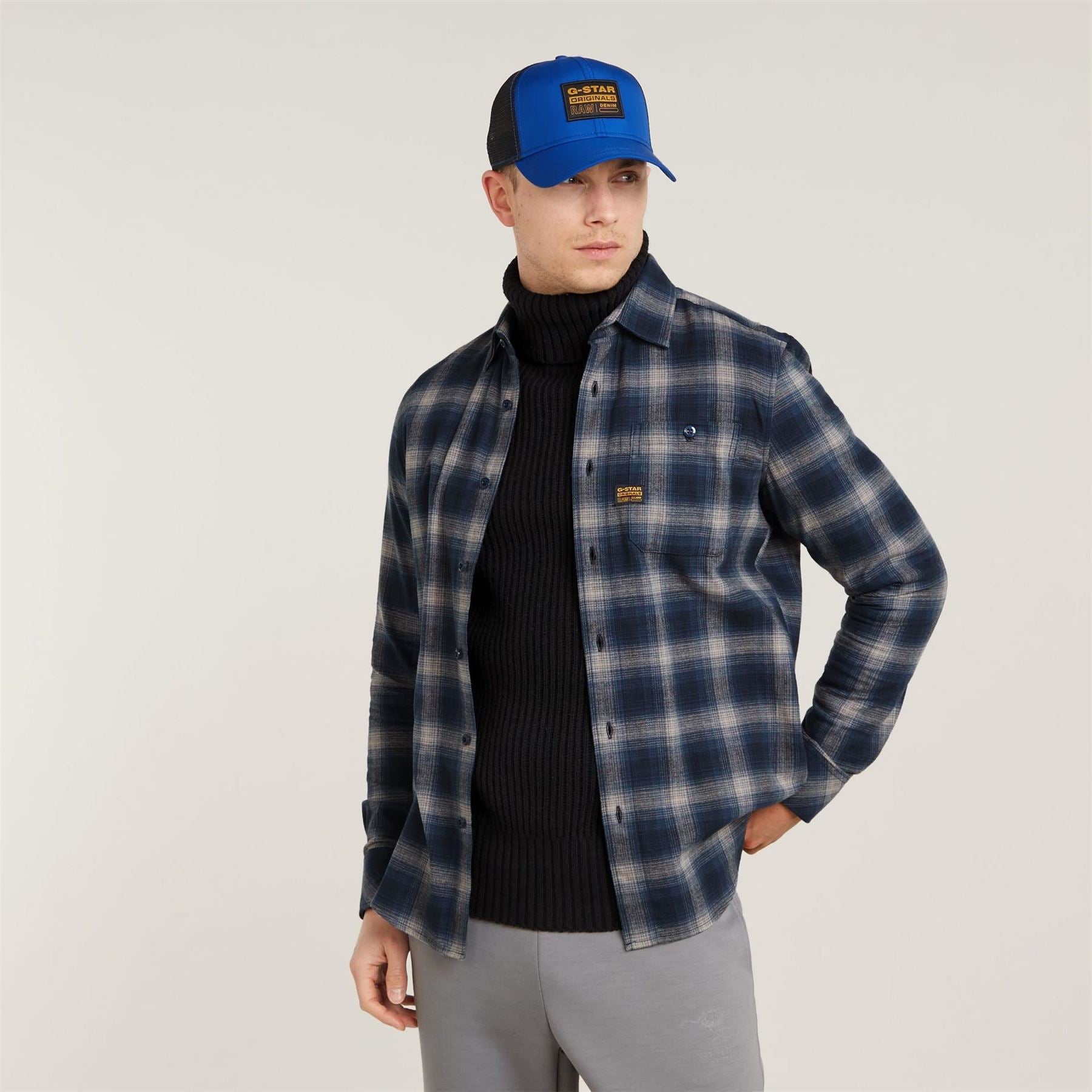 G Star Bristum Checked Long Sleeve Patterned Shirt