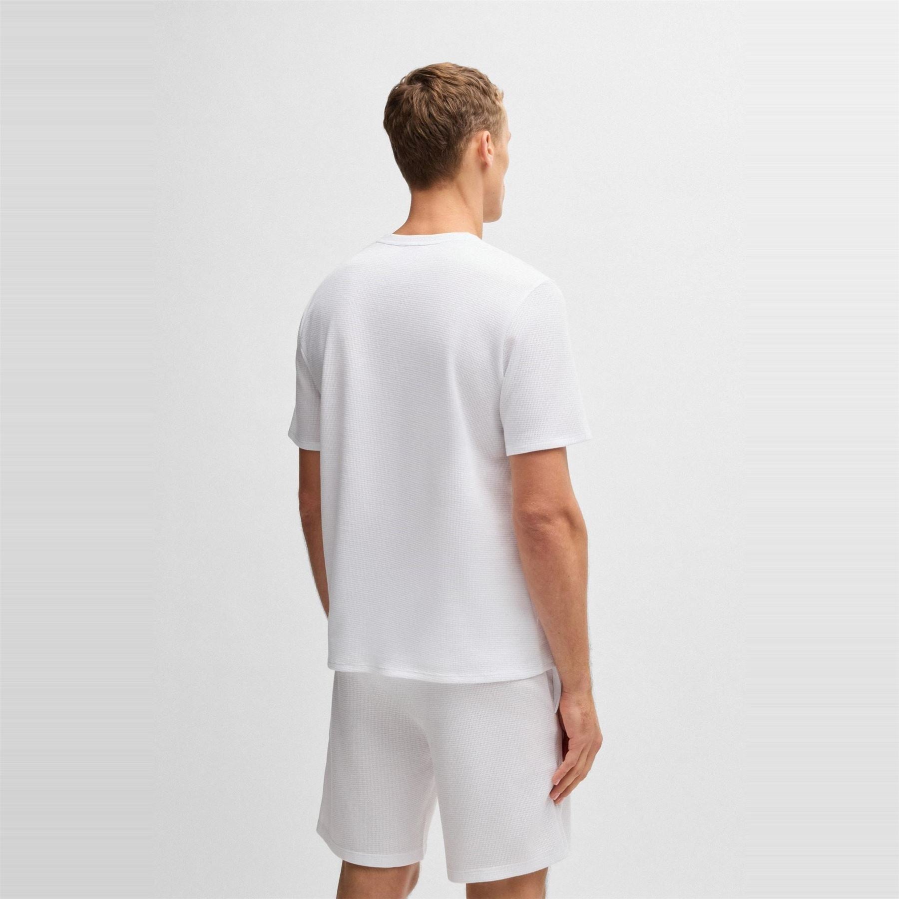 Boss BOSS Bodywear Waffle T Shirt with Structured Design