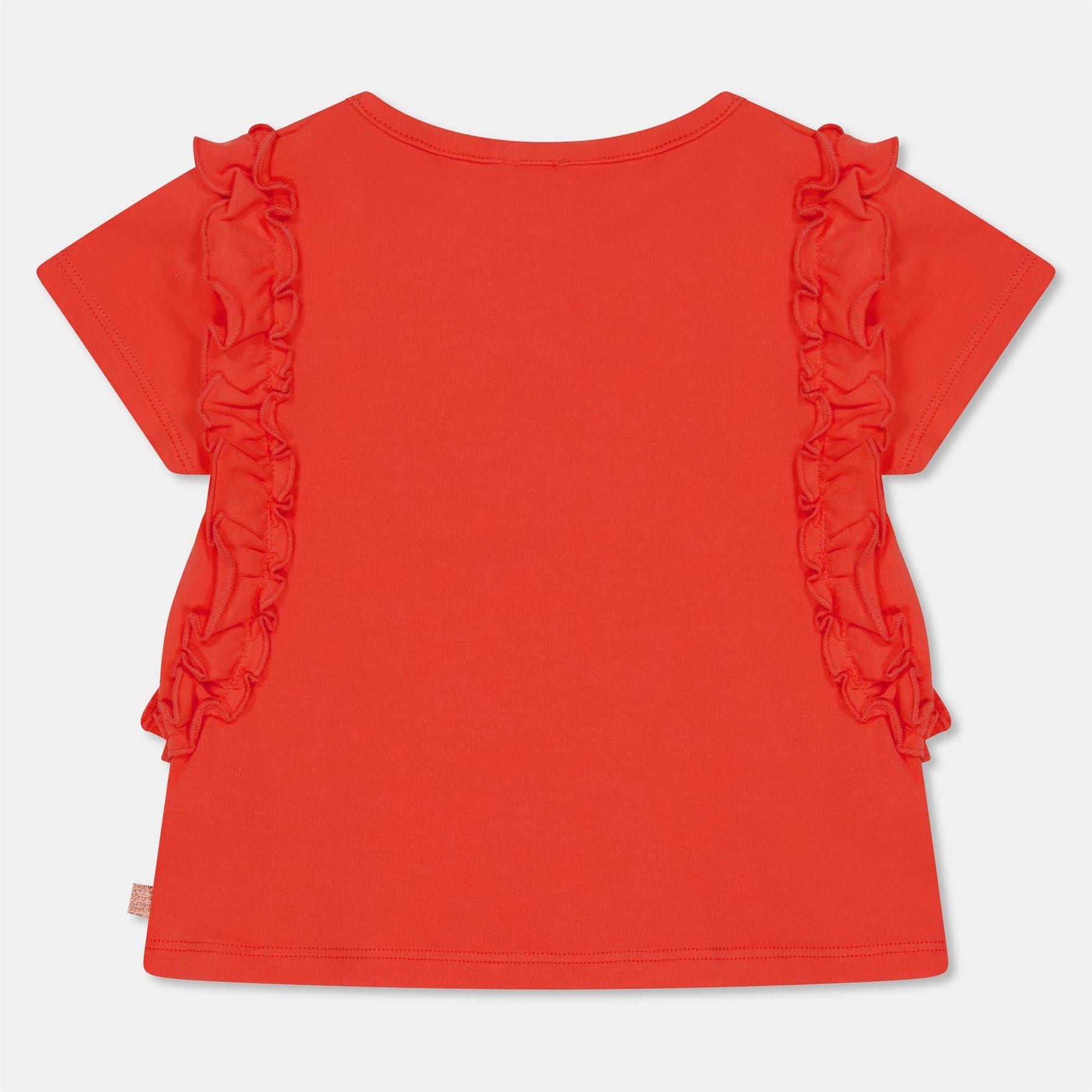 Carrement Beau Regular Fit Ruffle Sleeve Crew Neck T-Shirt
