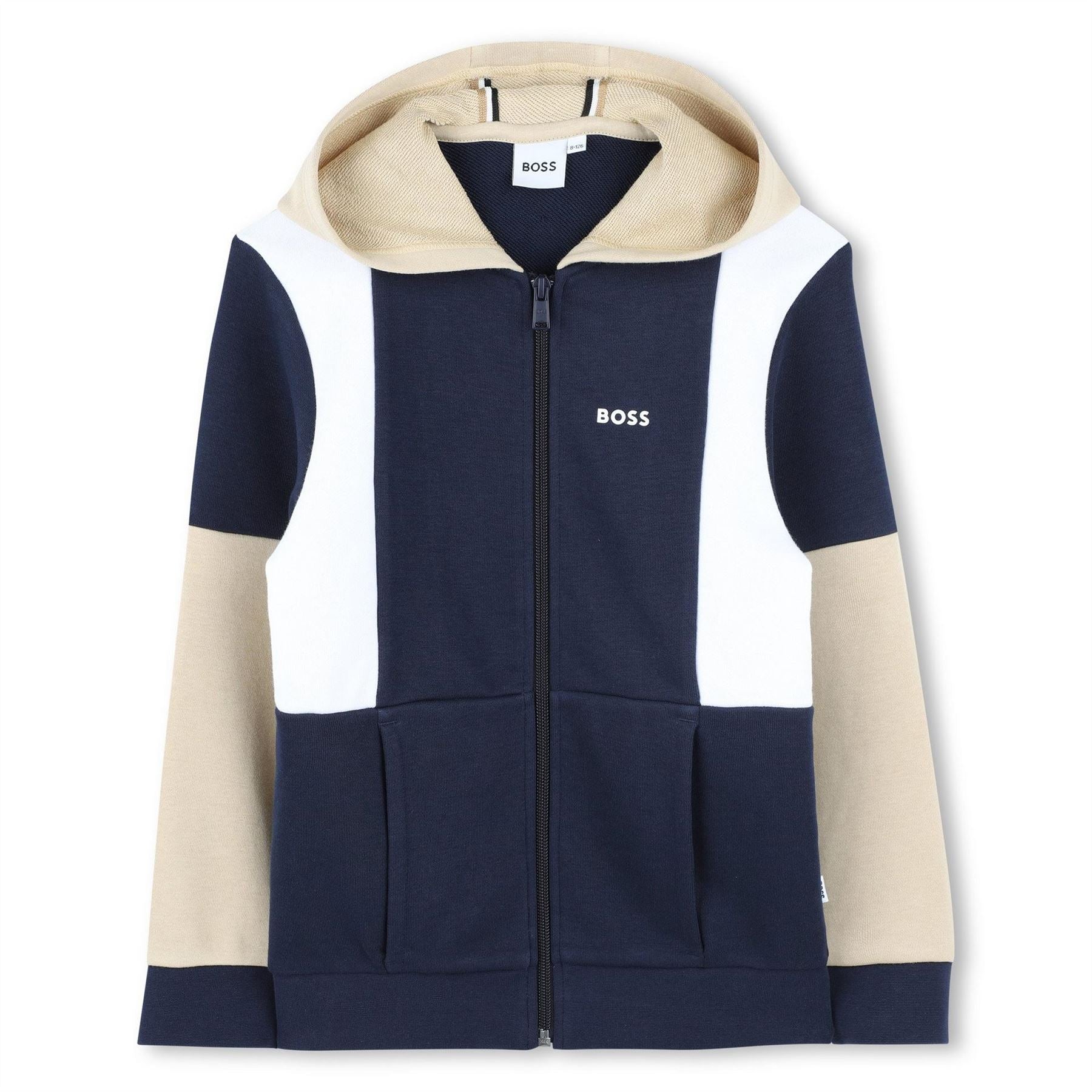 Boss Color Block Hooded Neck Sweatshirt