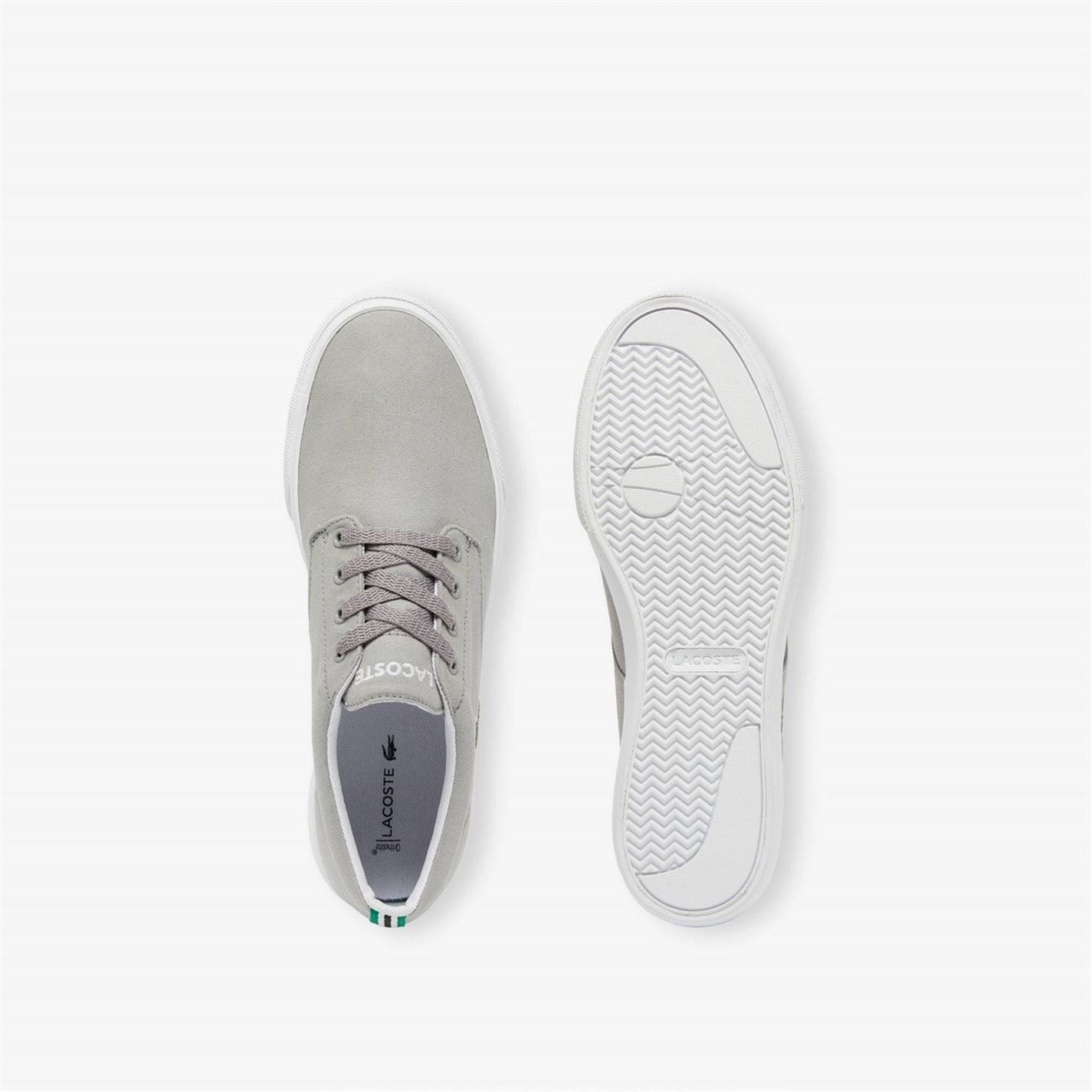 Lacoste Canvas Low Top Crocodile Print Trainers