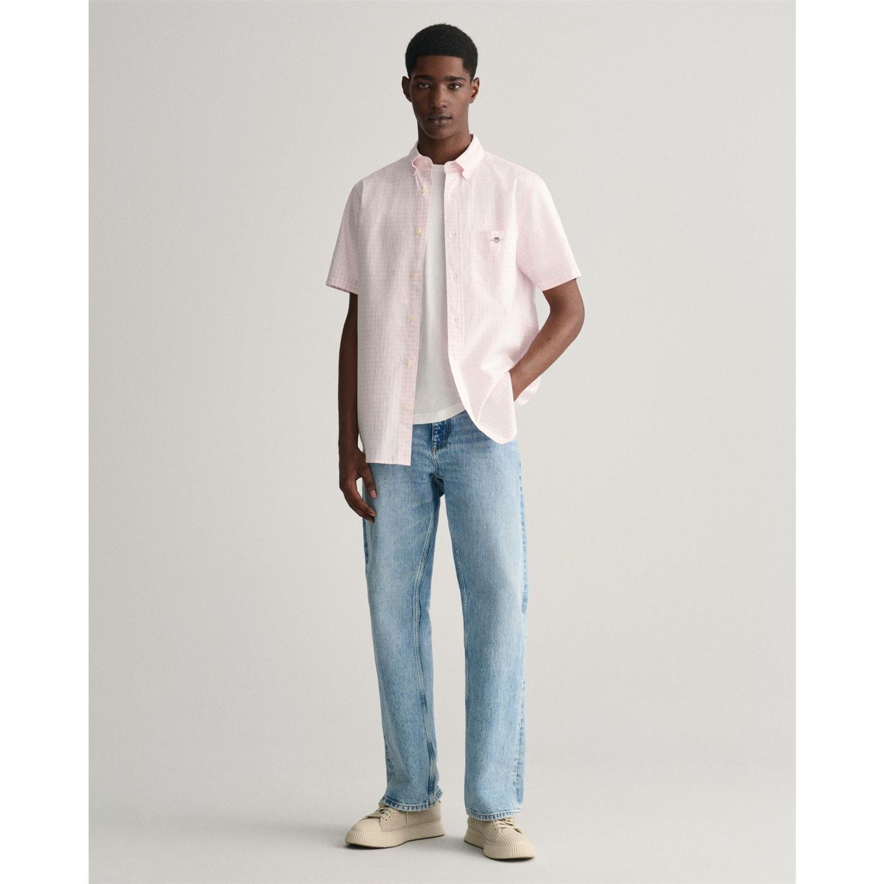 Gant Fit Classic Gingham Poplin Short Sleeve Shirt