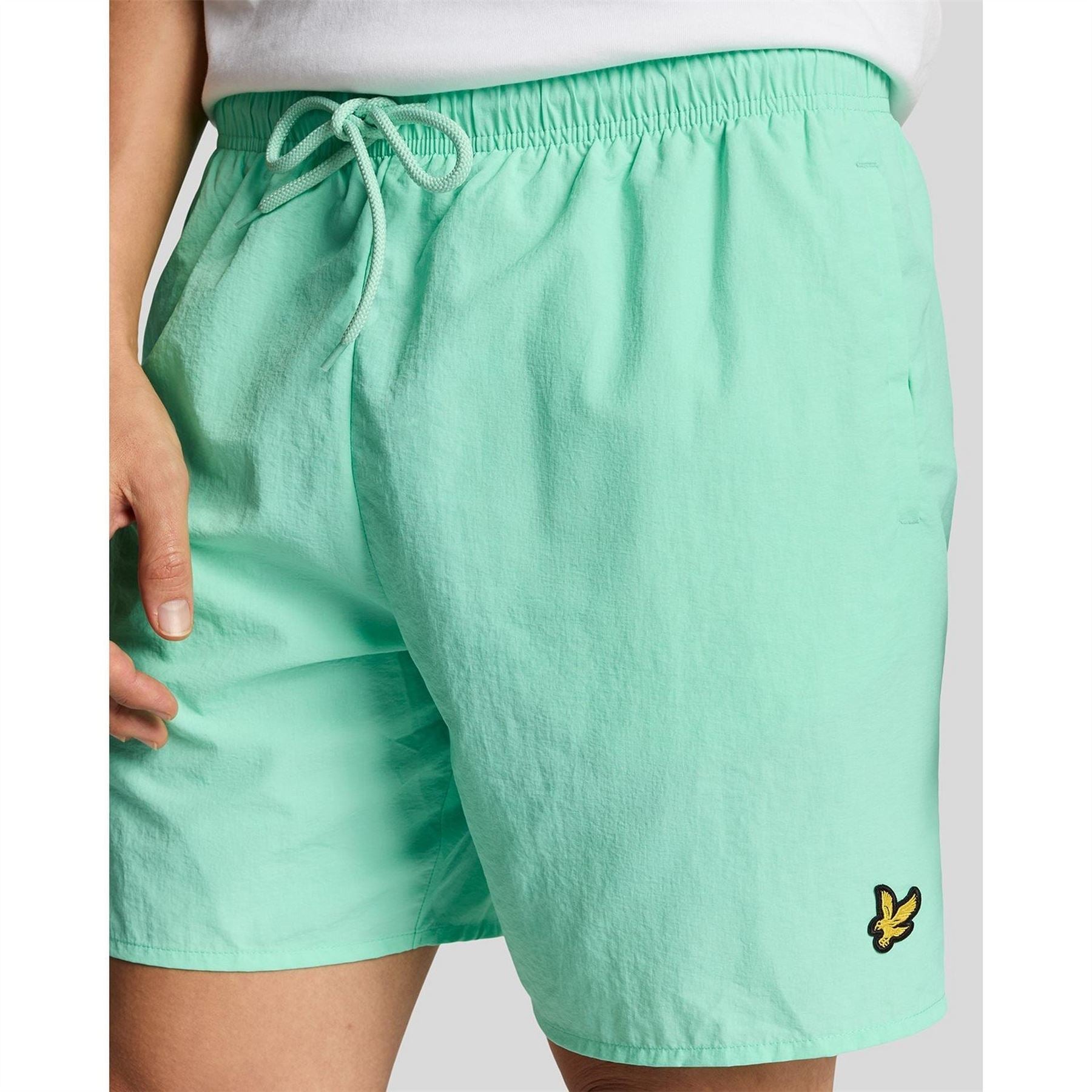 Lyle and Scott Plain Swimming Logo Print Shorts