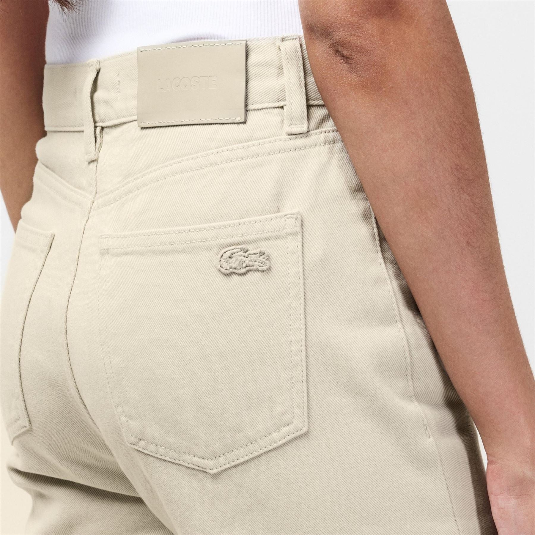 Lacoste Solid Patterned Slim Cut Trousers