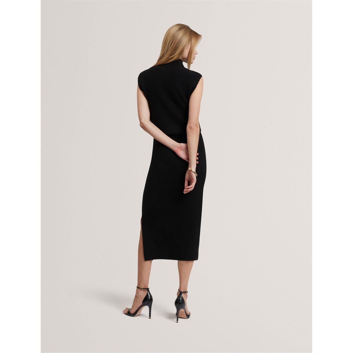 Ted Baker 
Regular Fit Mock Neck Sleeveless Midi Dress