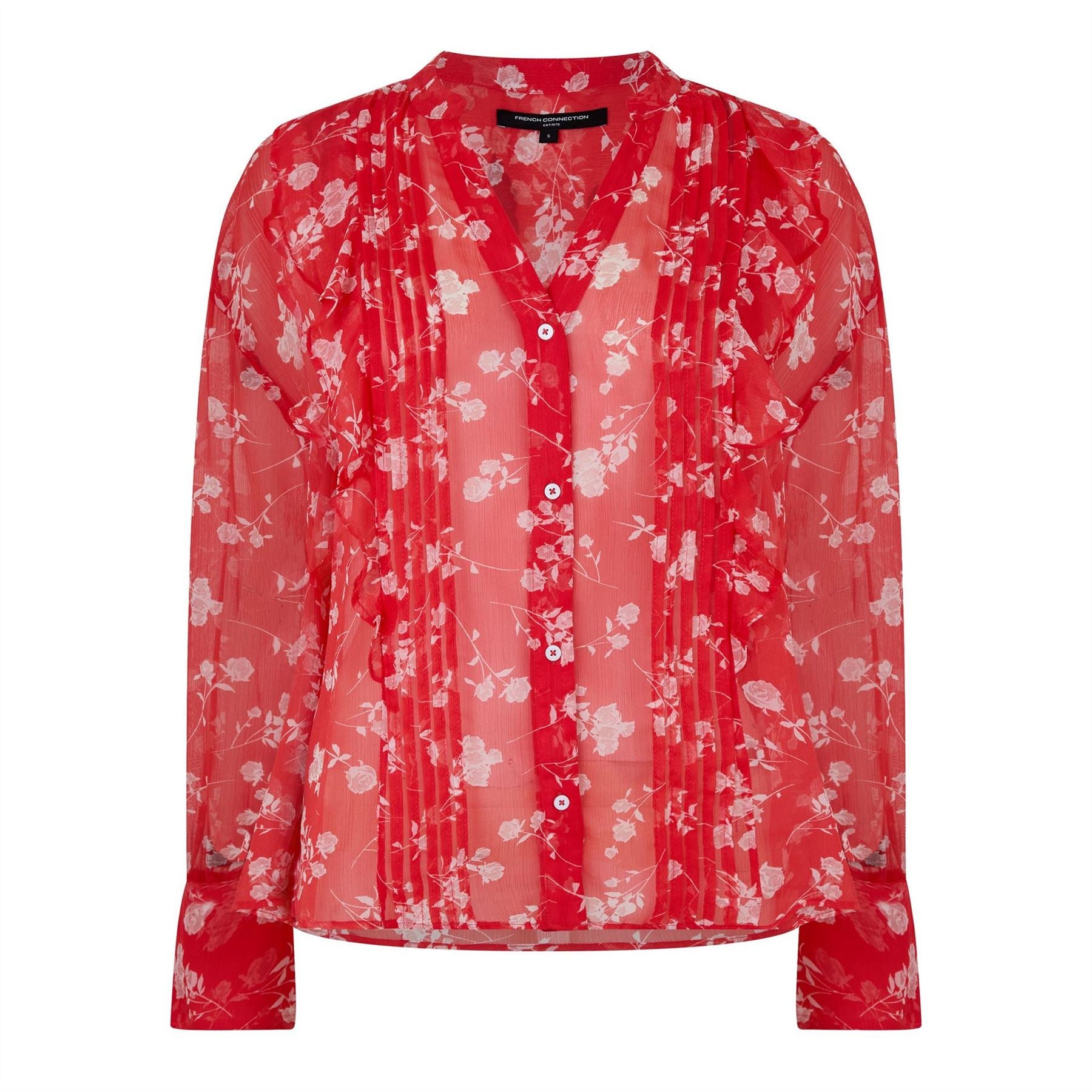 French Connection Alesndra V-Neck Long Sleeve Blouse