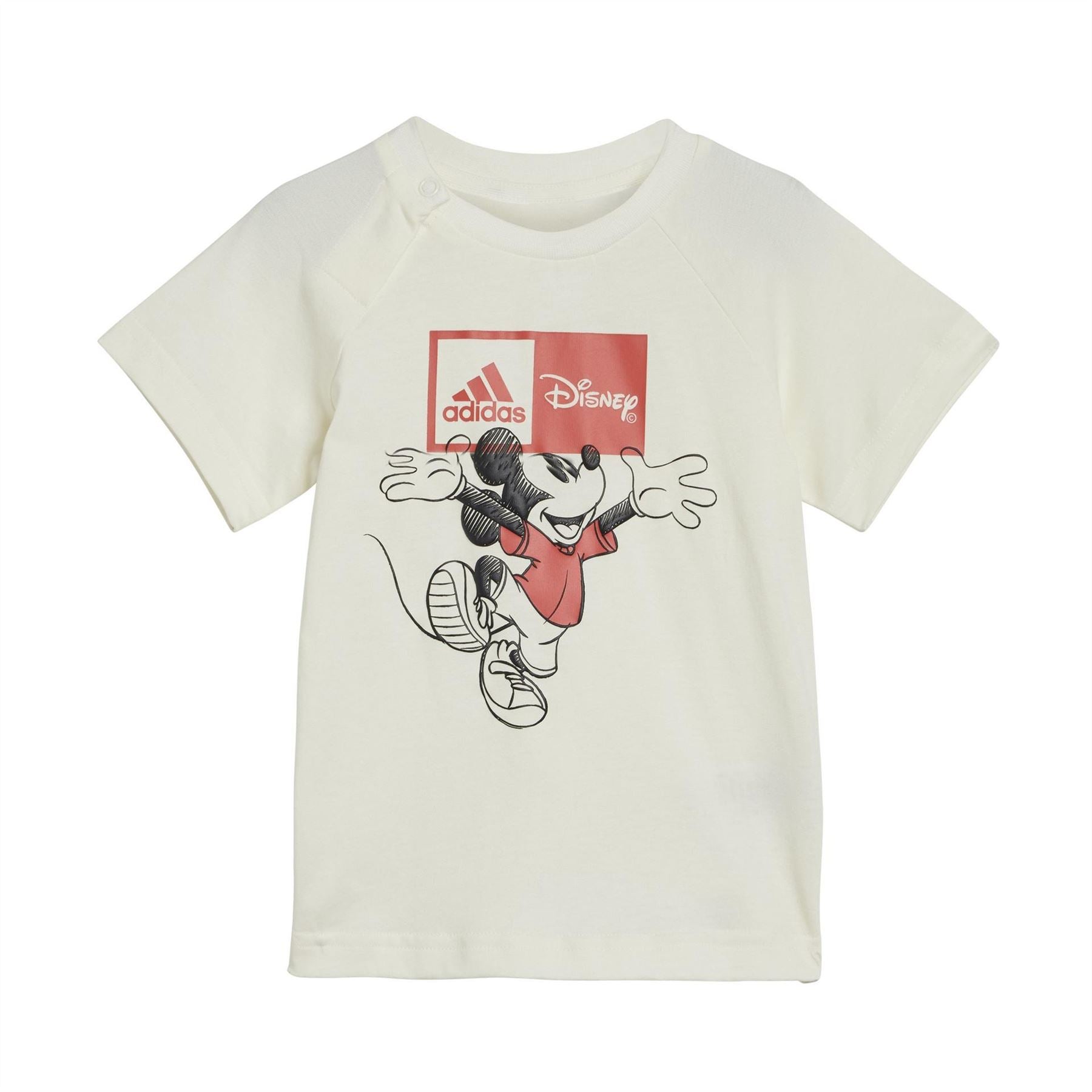 adidas Mickey Mouse Crew Neck Short Sleeve T-Shirt Short Set