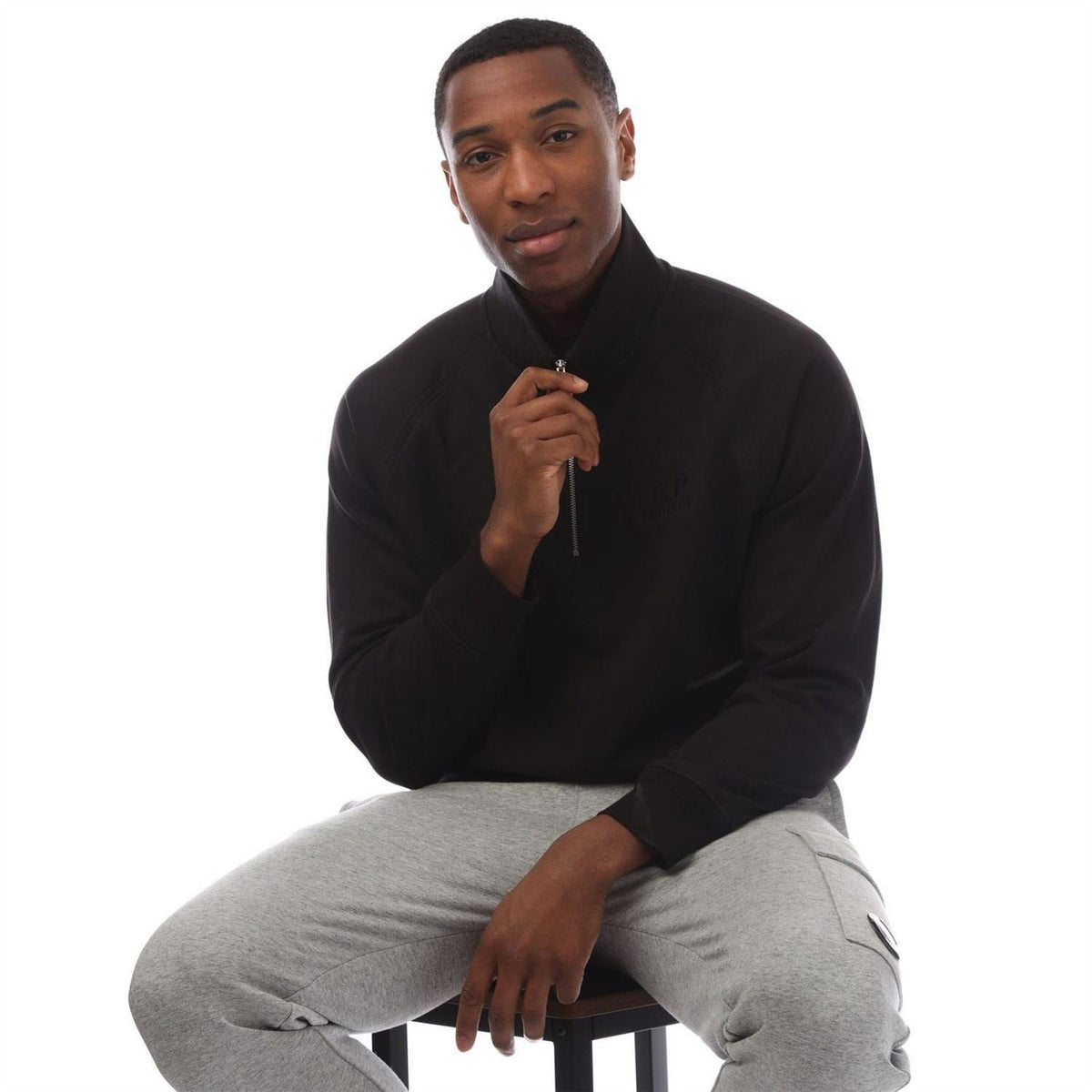 CP Company Raised Fleece Half Zip Sweatshirt