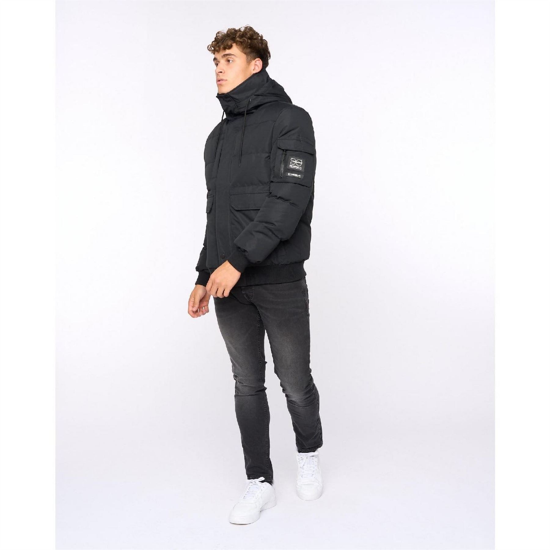Crosshatch Fur Lined Hood Jacket