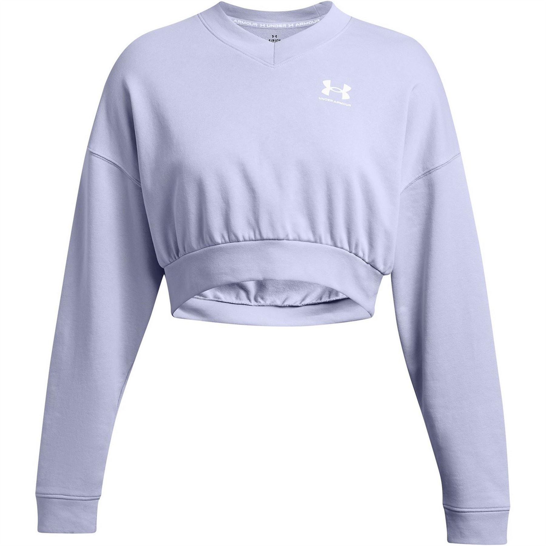 Under Armour Rival Cropped Terry Logo Print Sweatshirt