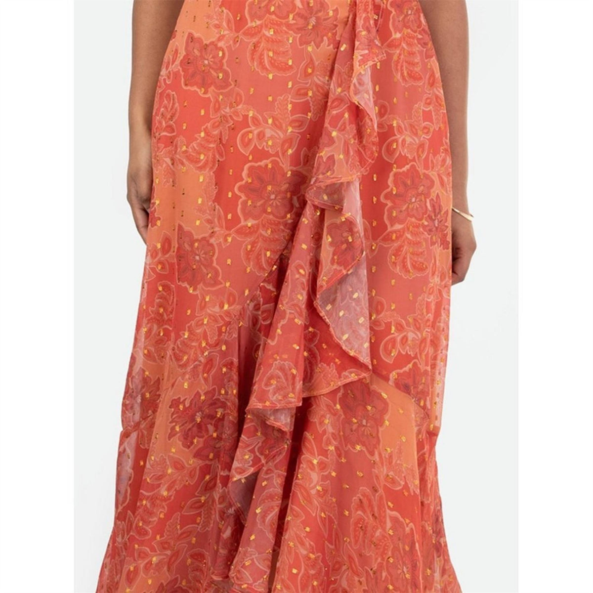 Anaya With Love With Love Recycled Rust Halter Neck Floral Print Midaxi Dress