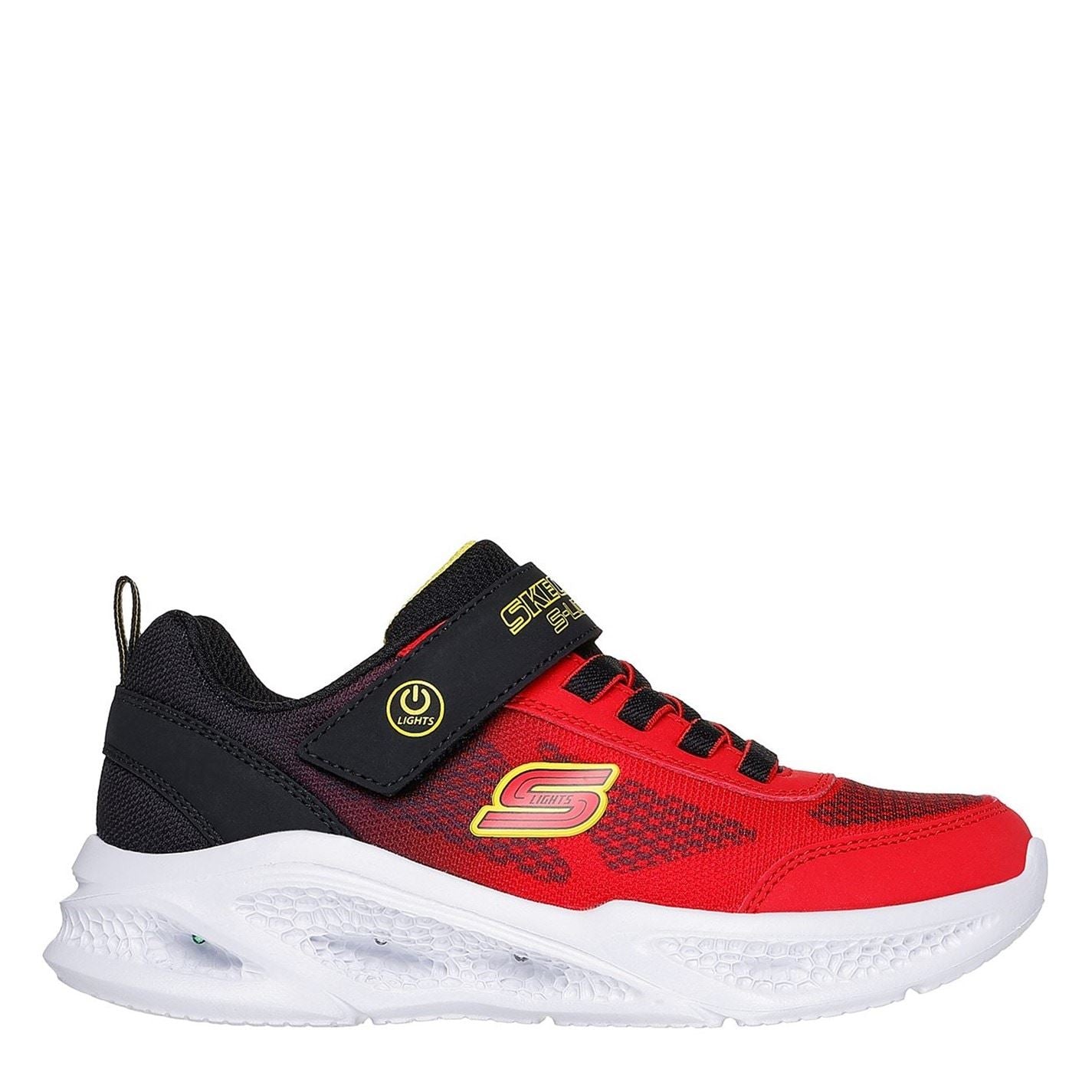 Skechers Lighted Gore  And  Strap Sneaker W Mult Light Up Trainers Boys