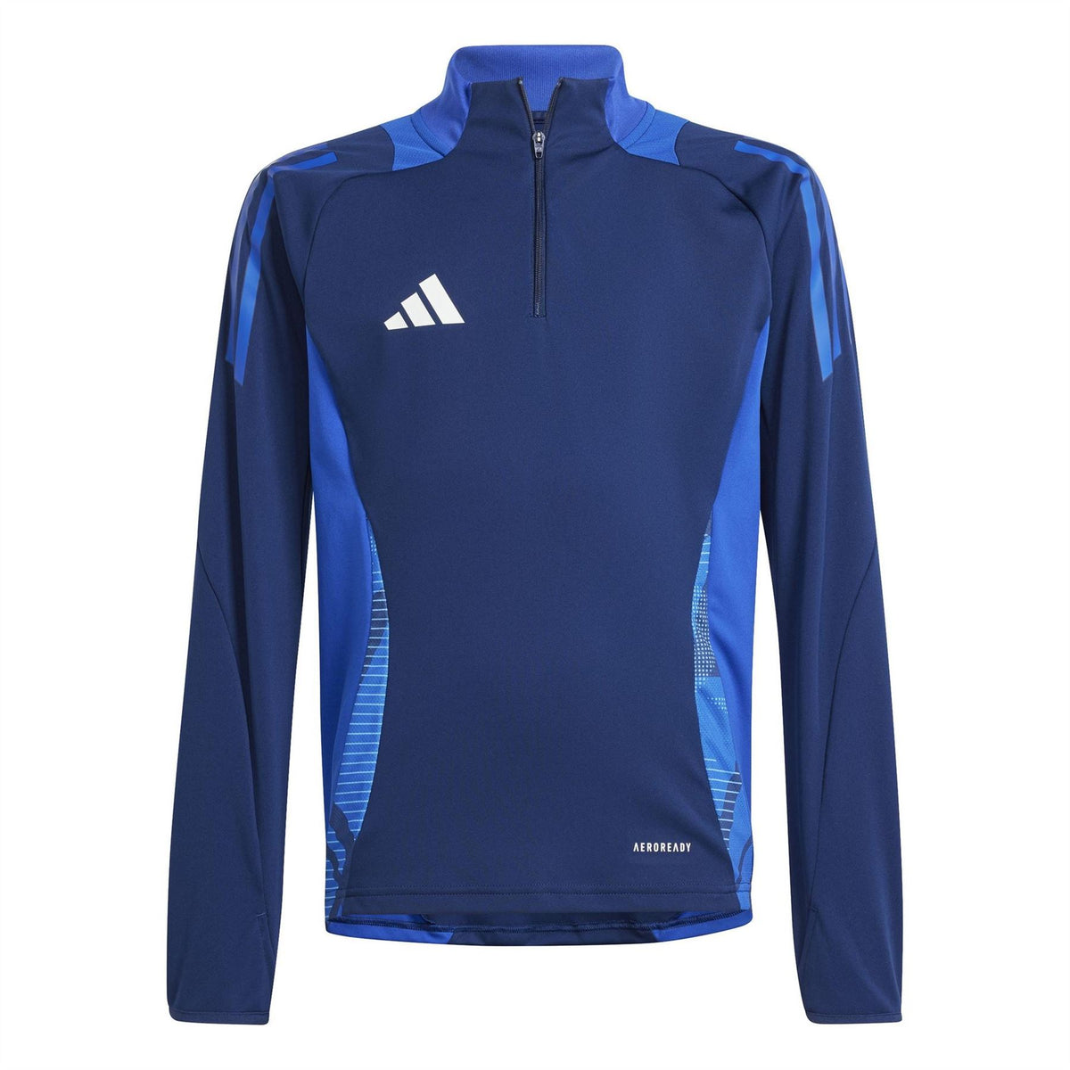 adidas Kids Three Bar Logo Funnel Neck Long Sleeve Athletic Top