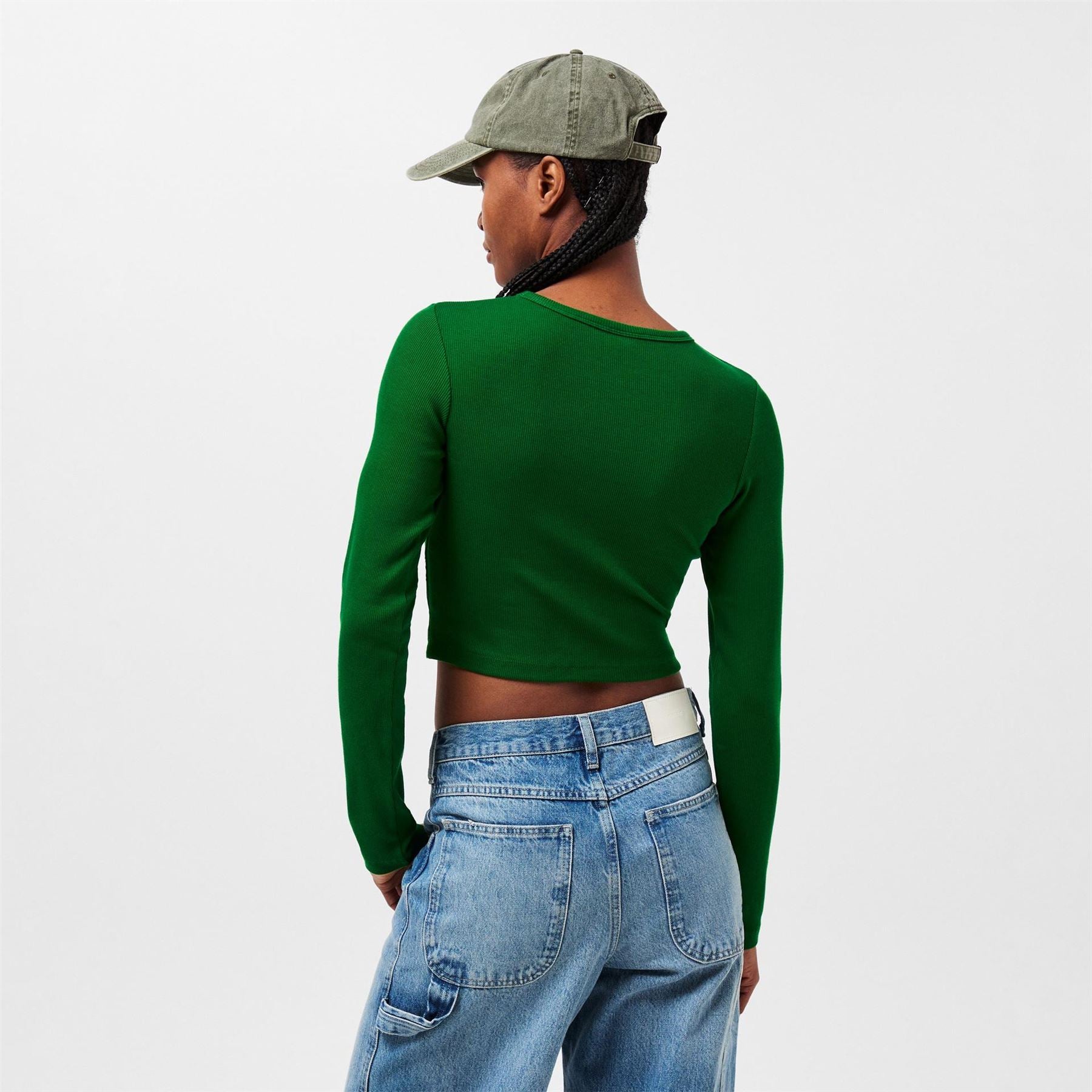 JJXX Feline Slim Fit Cropped Long Sleeve T-Shirt